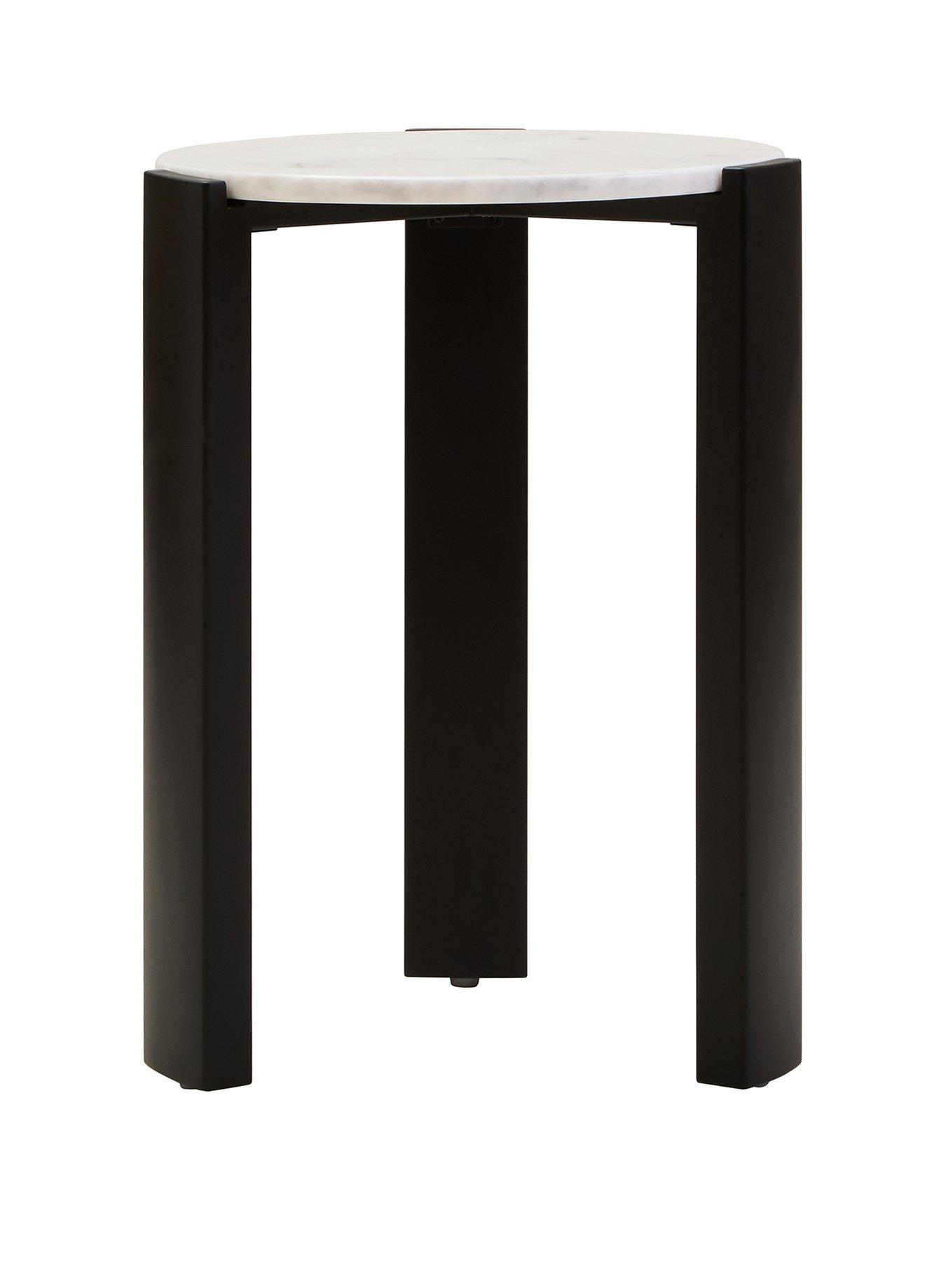 Image 2 of 7 of Interiors By Premier Palermo Marble Top Side Table