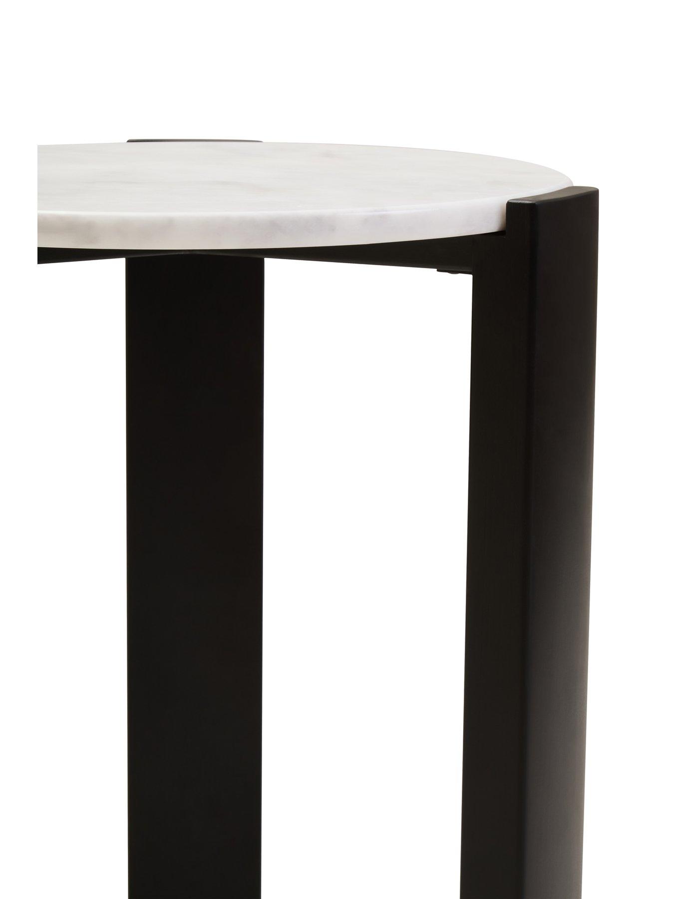 Image 3 of 7 of Interiors By Premier Palermo Marble Top Side Table