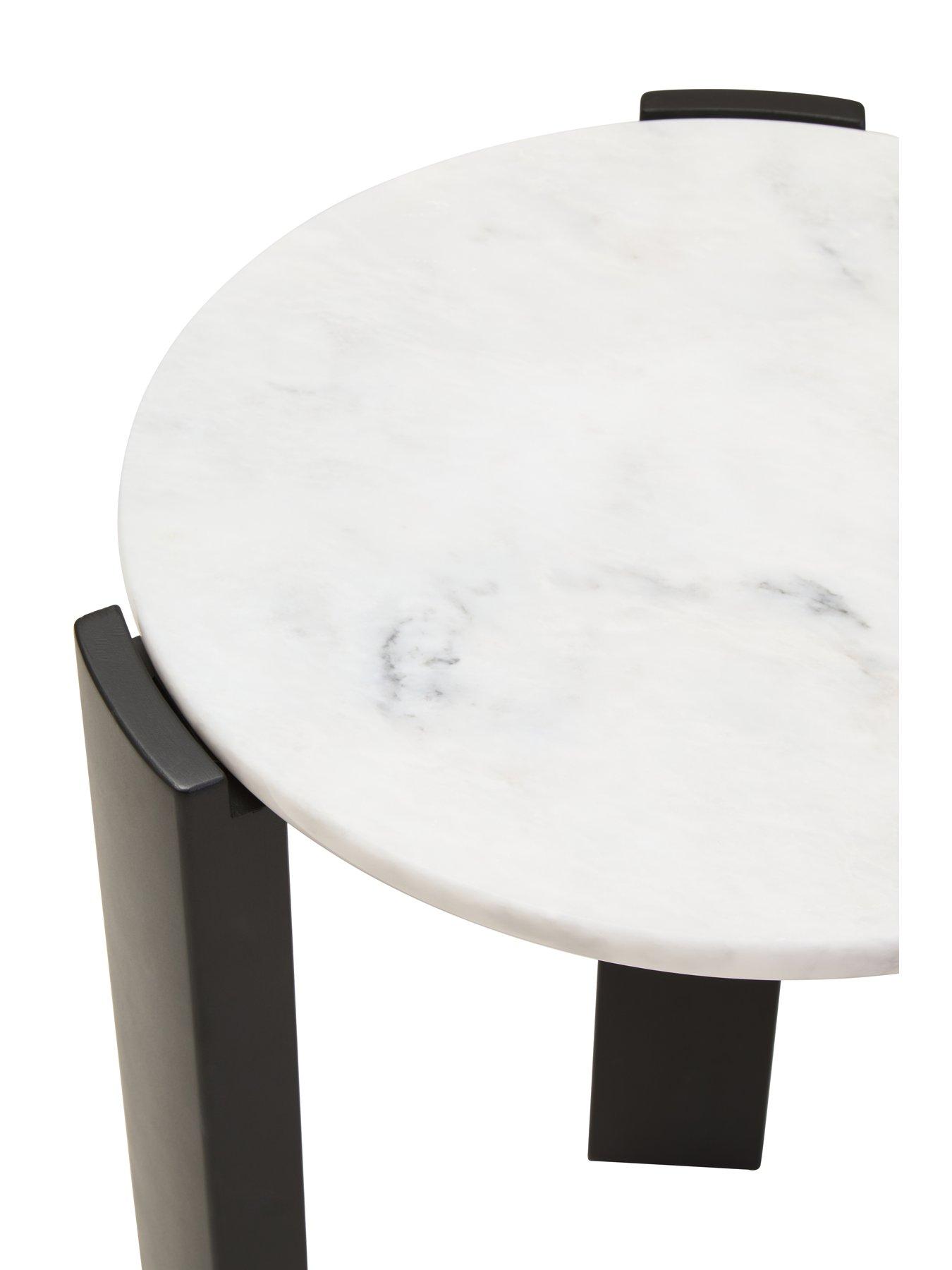 Image 4 of 7 of Interiors By Premier Palermo Marble Top Side Table