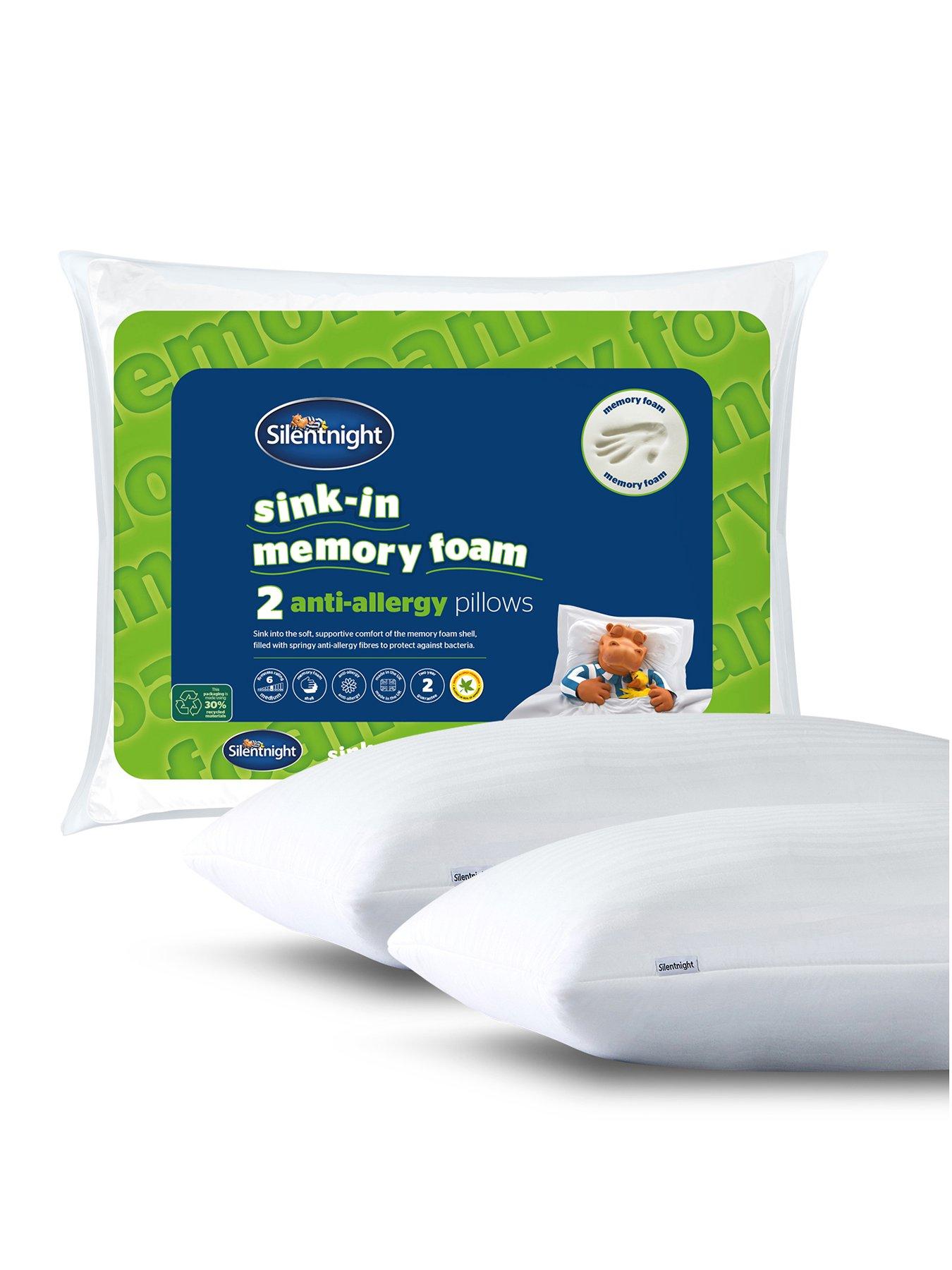 Image 1 of 7 of Silentnight Sink-in Anti Allergy Memory Foam Pillow - 2 Pack