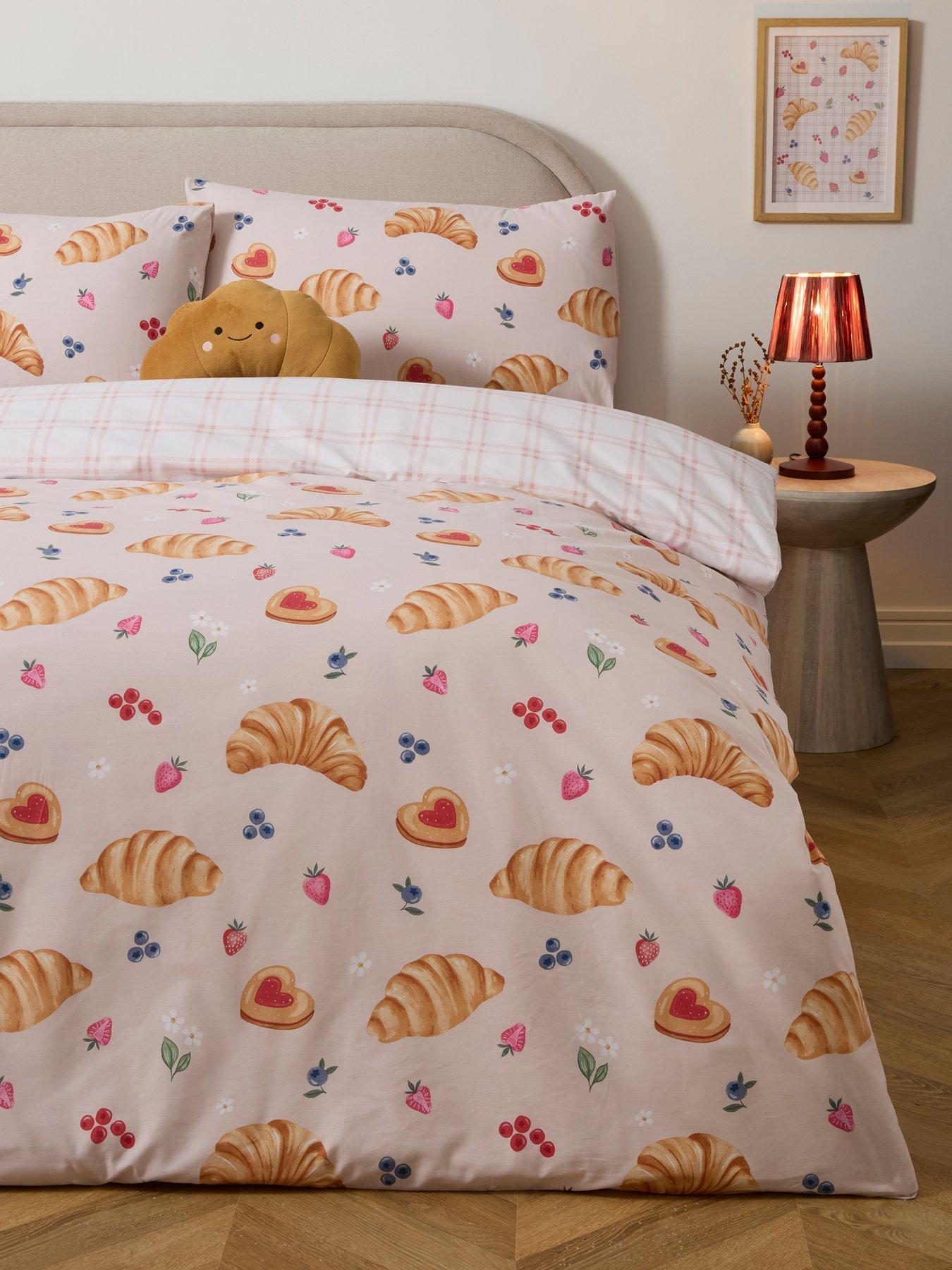 Image 1 of 5 of The Very Collection Croissant Printed Duvet Set