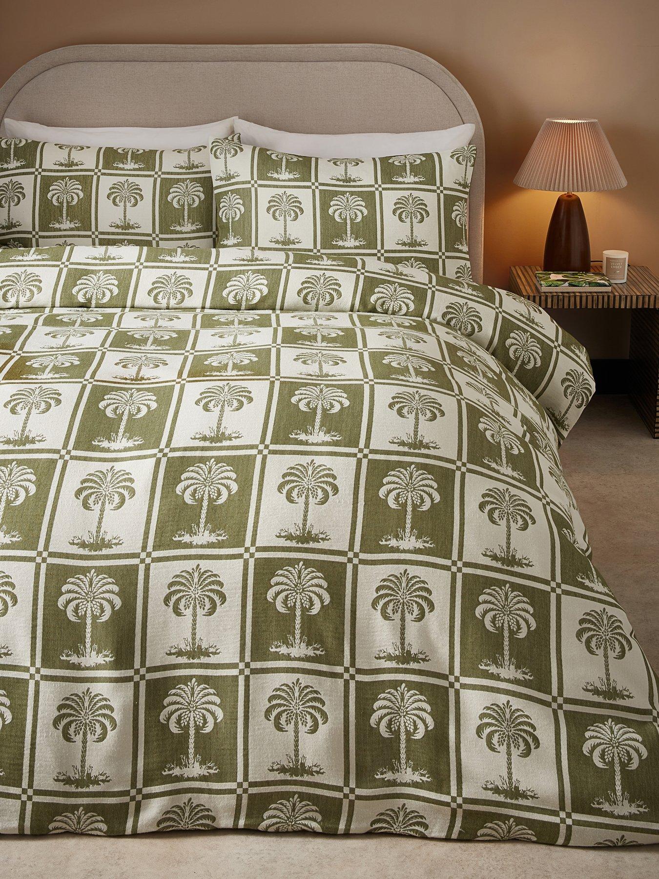 Image 1 of 2 of The Very Collection Havana Palm Jacquard Duvet Set