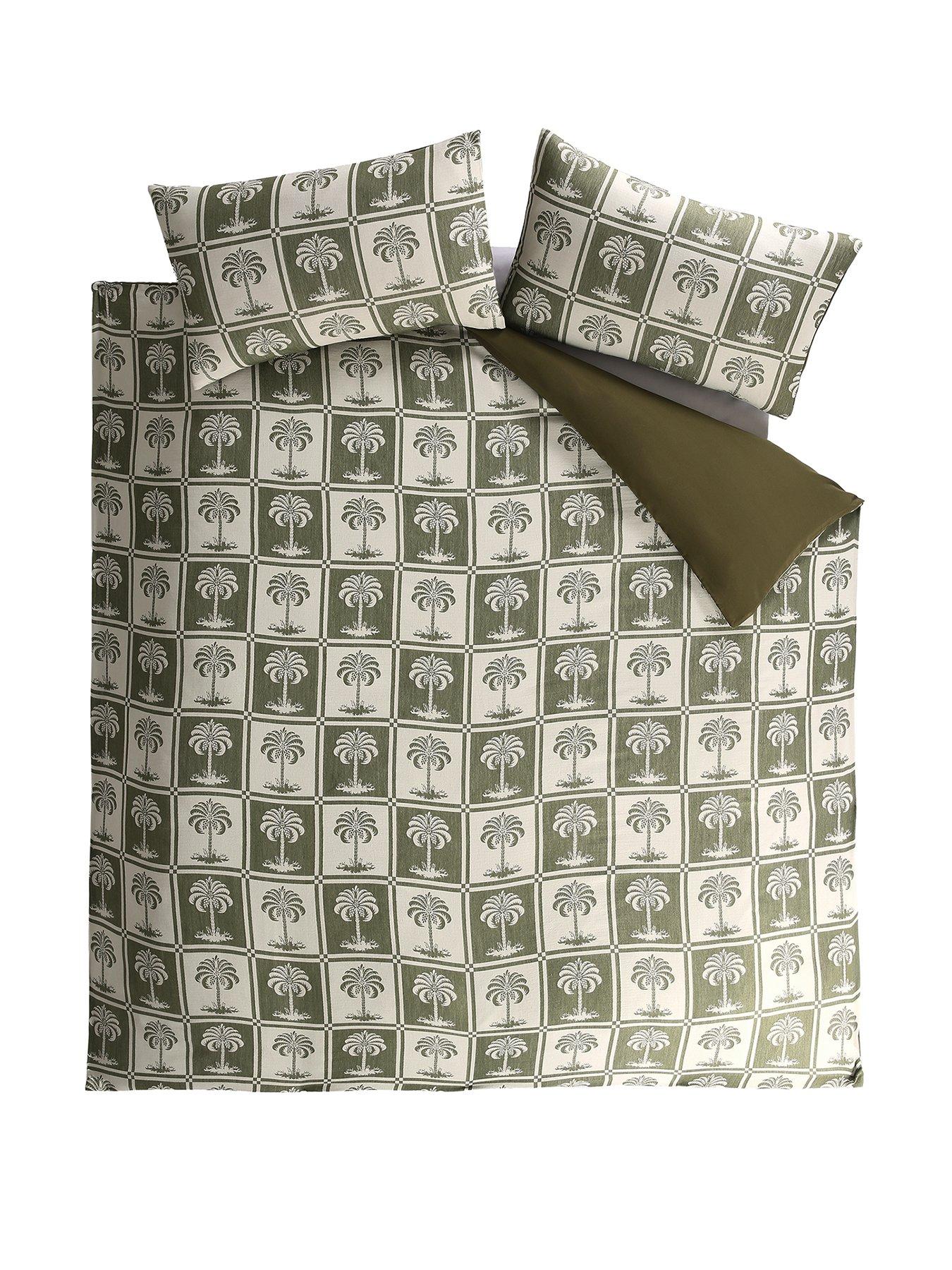 Image 2 of 2 of The Very Collection Havana Palm Jacquard Duvet Set