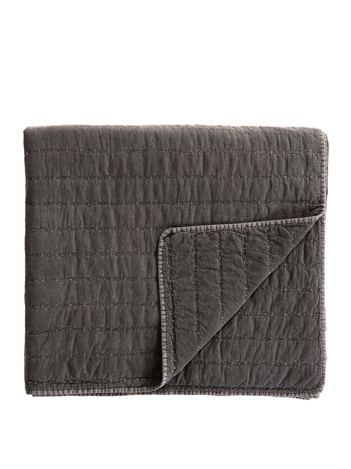 Image 2 of 5 of The Very Collection Cotton Quilted Stripe Bedspread 200x220cm