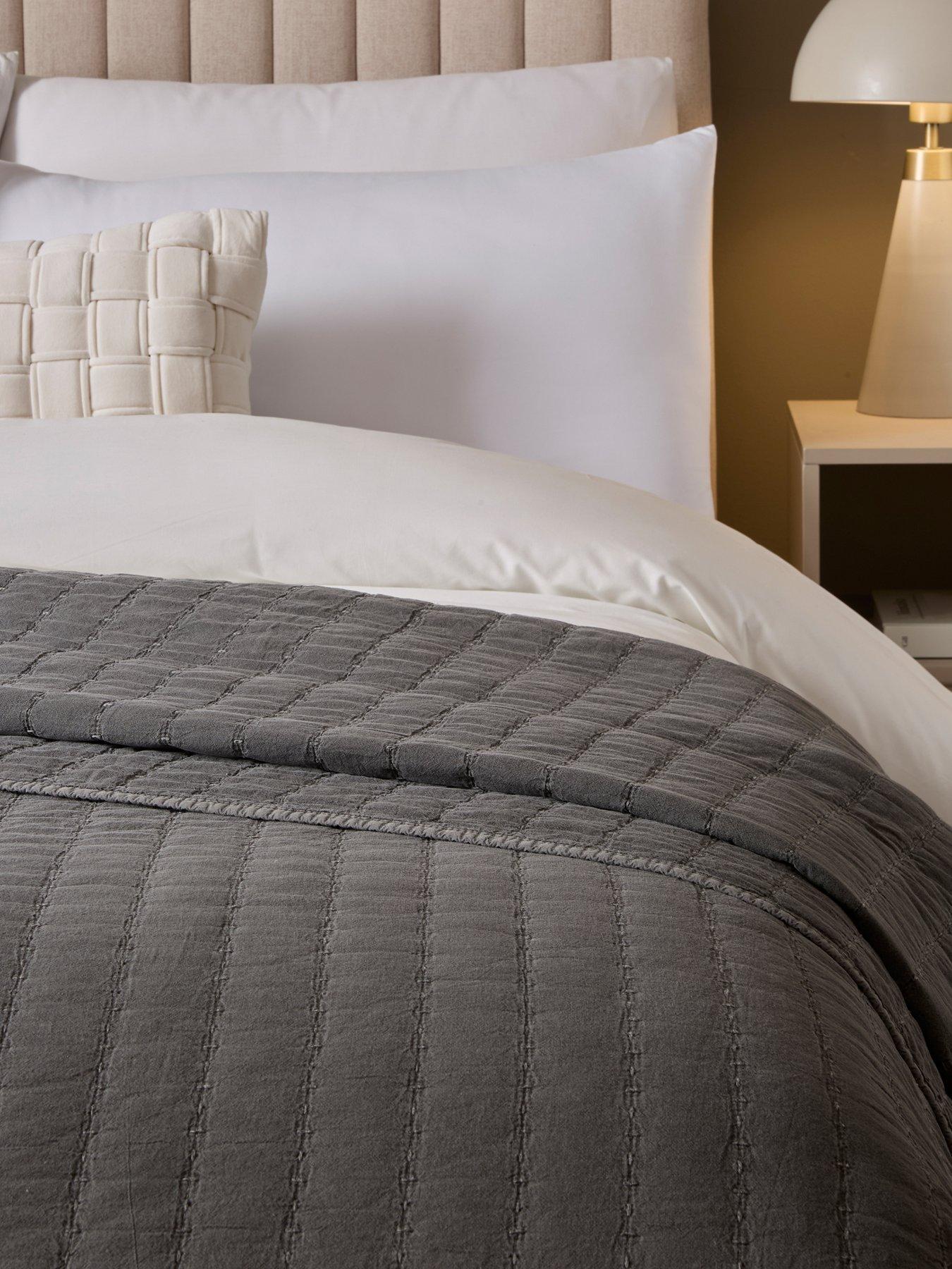 Image 5 of 5 of The Very Collection Cotton Quilted Stripe Bedspread 200x220cm