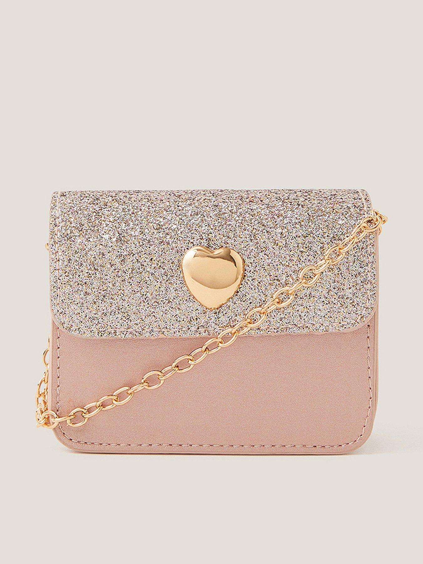 Image 1 of 4 of Monsoon Girls Glitter Glam Mini Bag - Pink