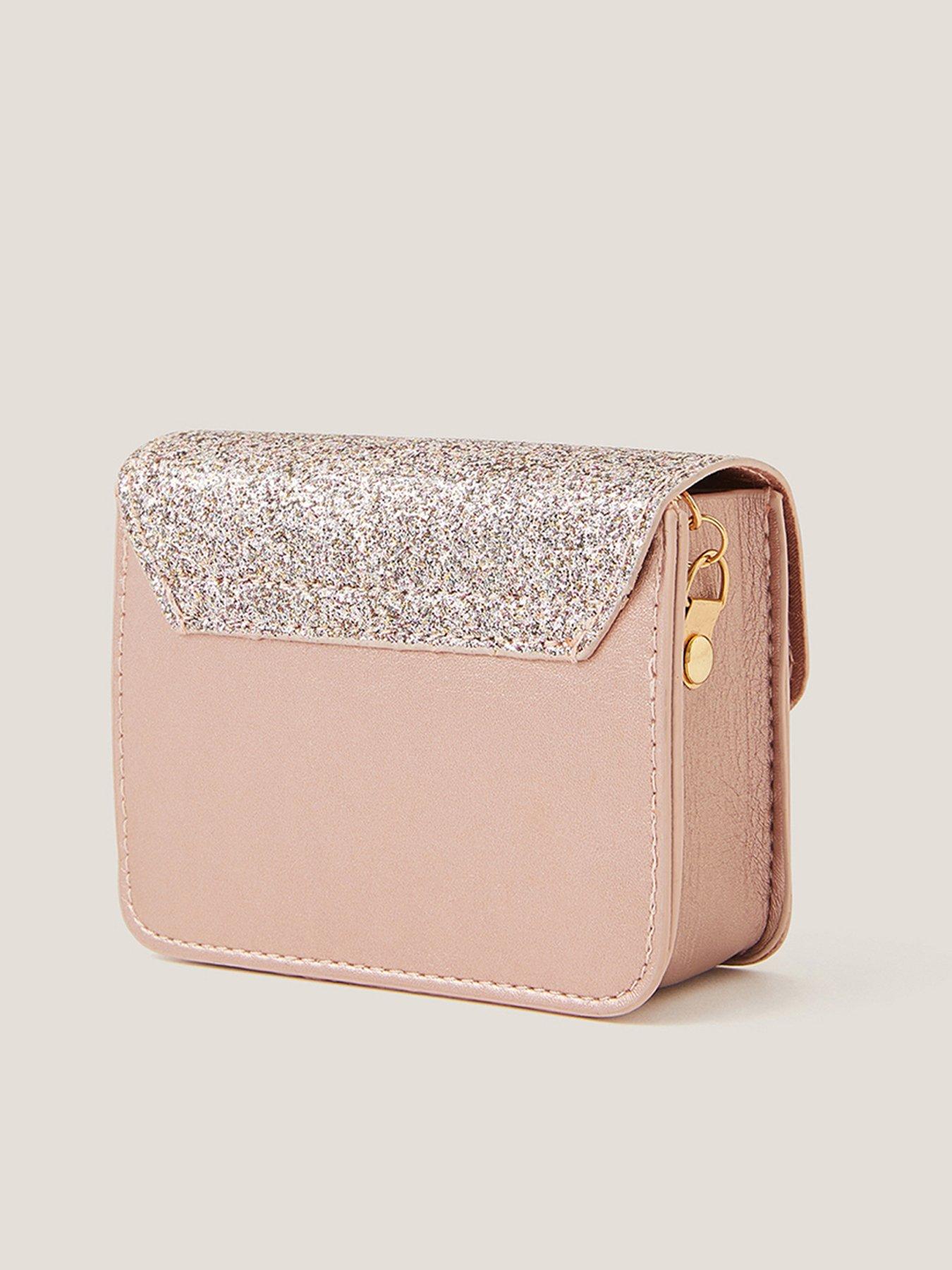 Image 2 of 4 of Monsoon Girls Glitter Glam Mini Bag - Pink