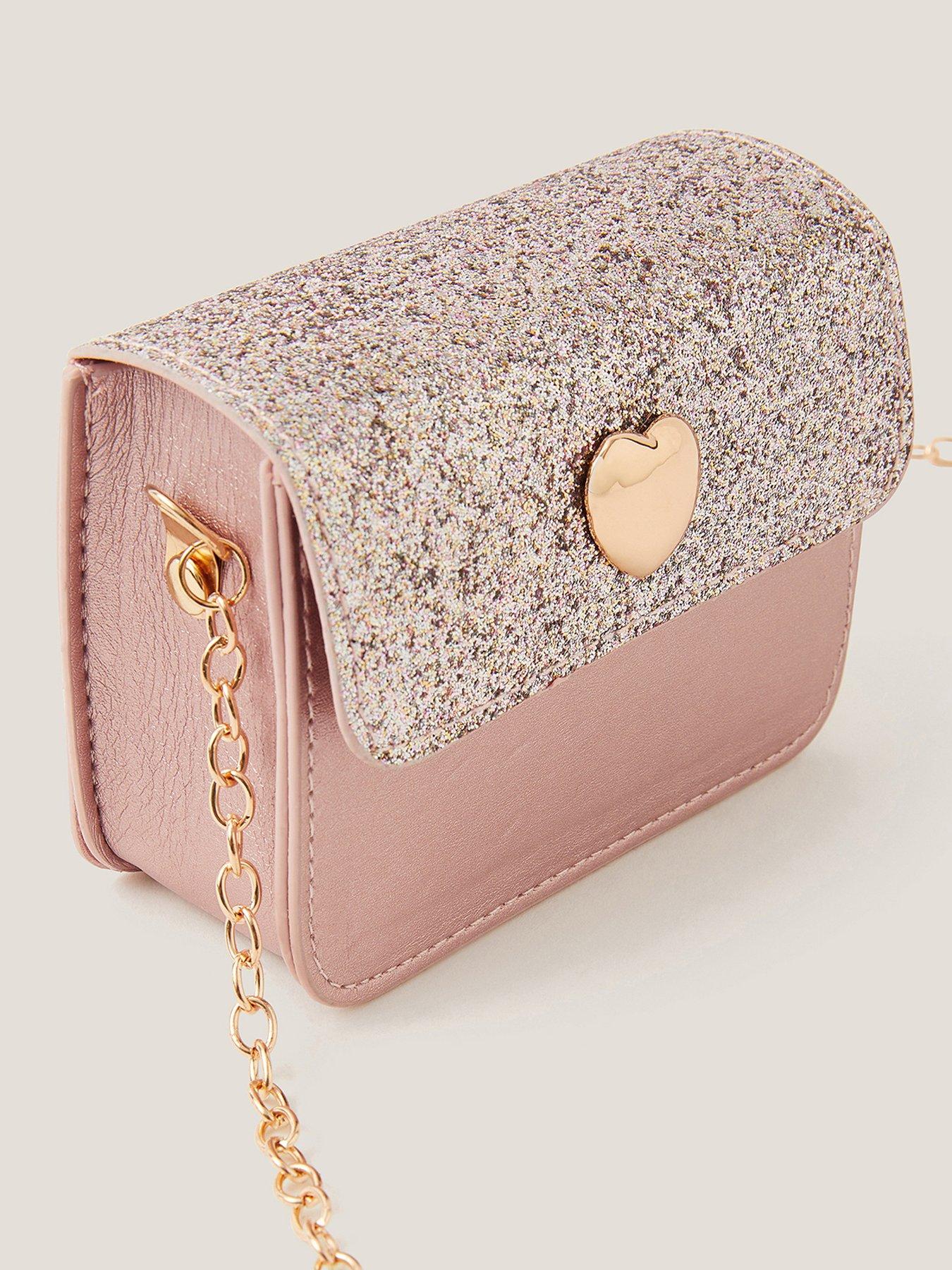 Image 3 of 4 of Monsoon Girls Glitter Glam Mini Bag - Pink