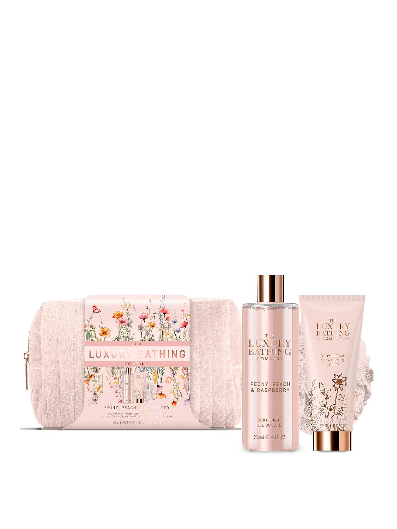 Image 1 of 2 of The Luxury Bathing Company Weekend Bag Set- Peony, Peach & Raspberry