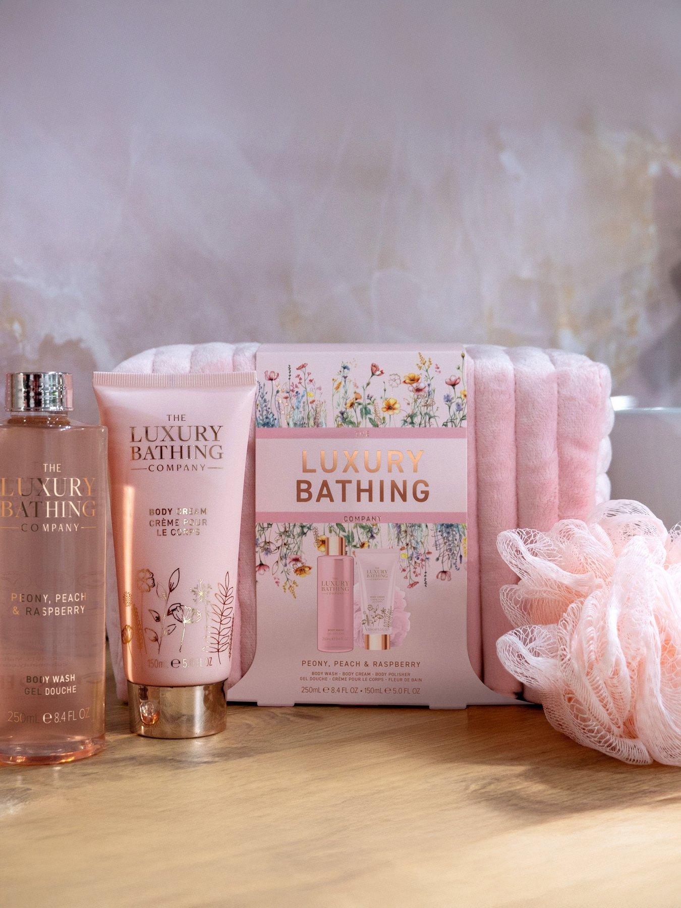 Image 2 of 2 of The Luxury Bathing Company Weekend Bag Set- Peony, Peach & Raspberry
