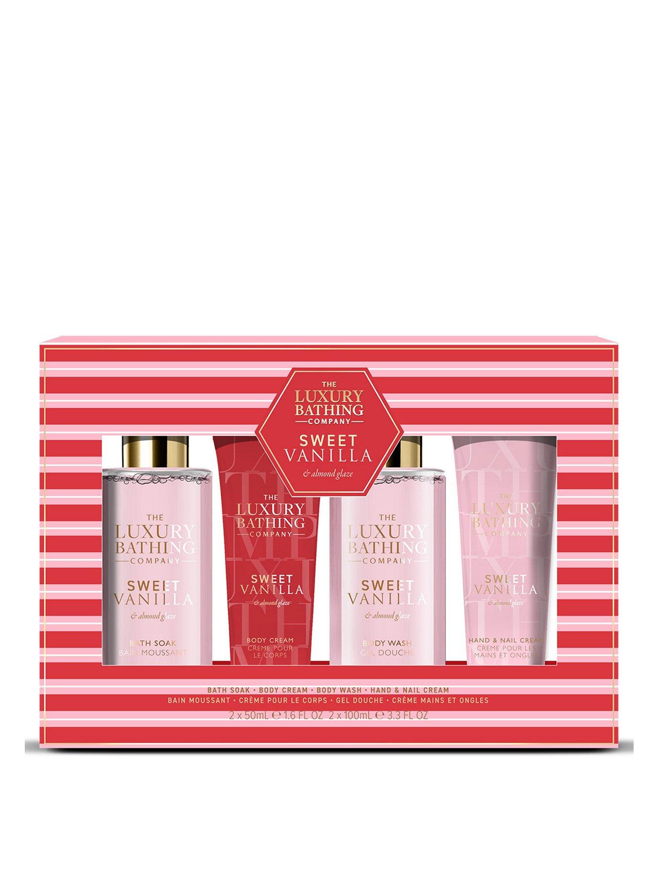The Luxury Bathing Company Bathing Line Up - Sweet Vanilla & Almond Glaze