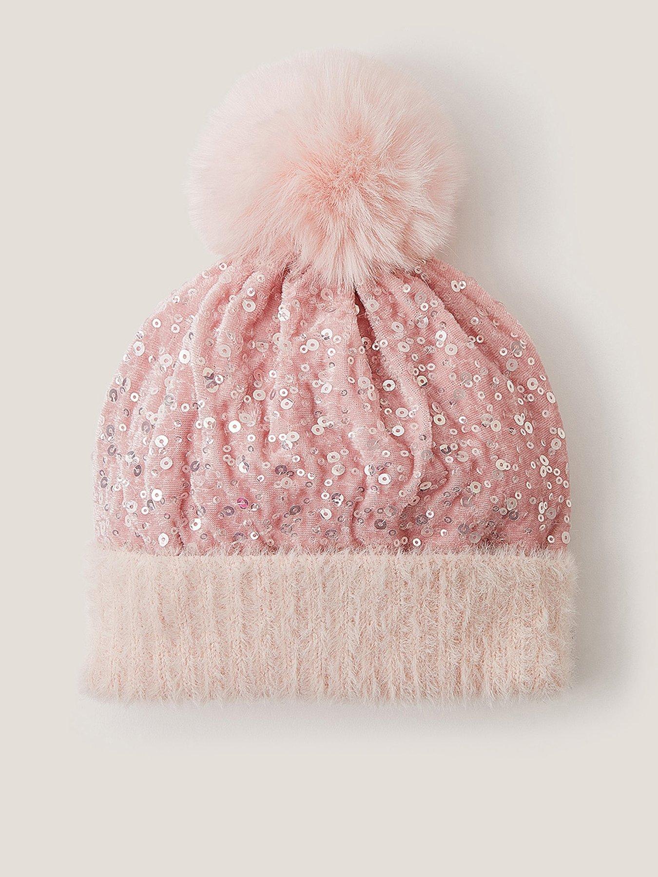Monsoon Girls Sequin Hat - Pink