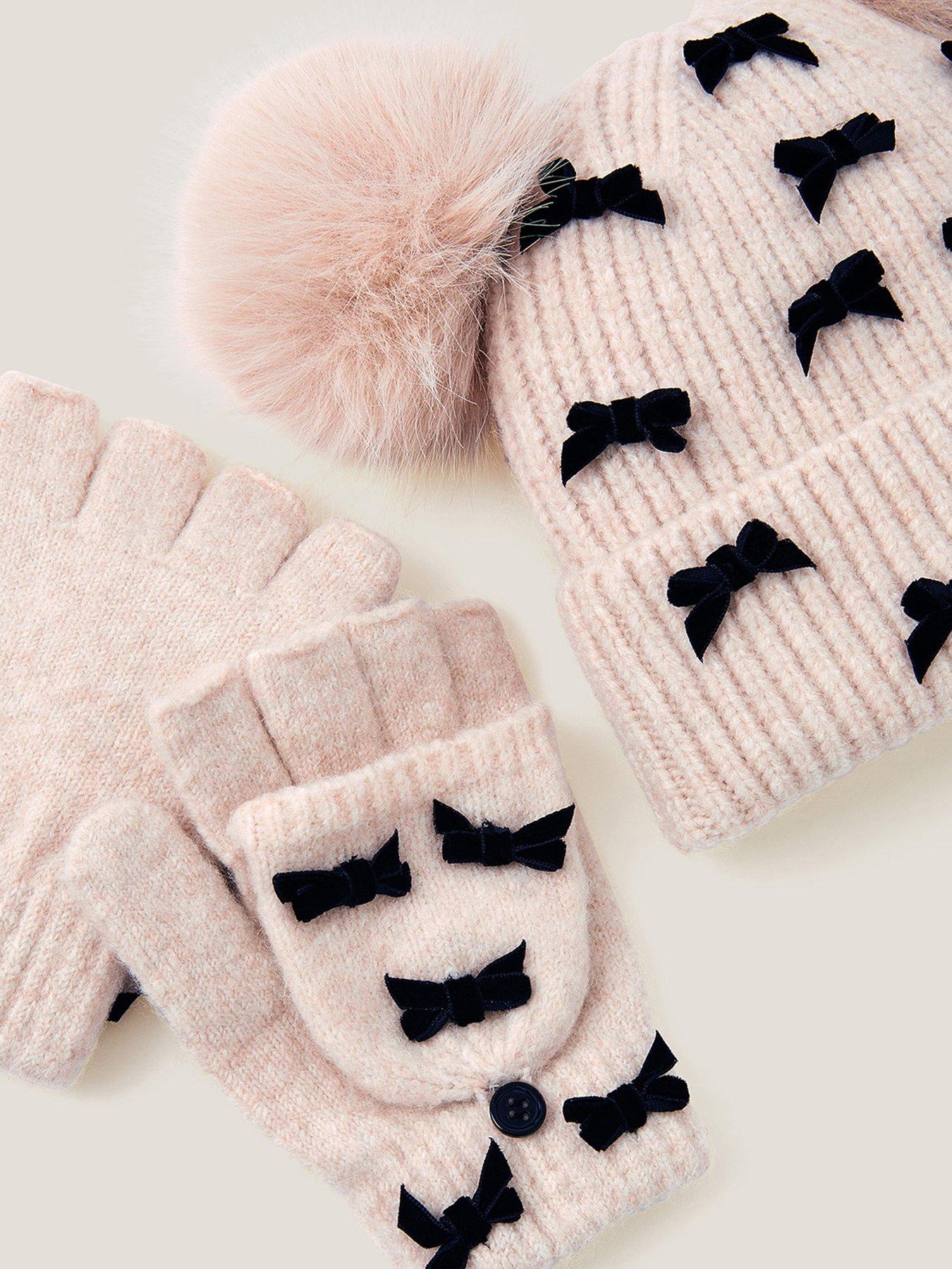 Leopard Print Asda Hat Scarf Gloves Set Minnie Mouse Hat Asda