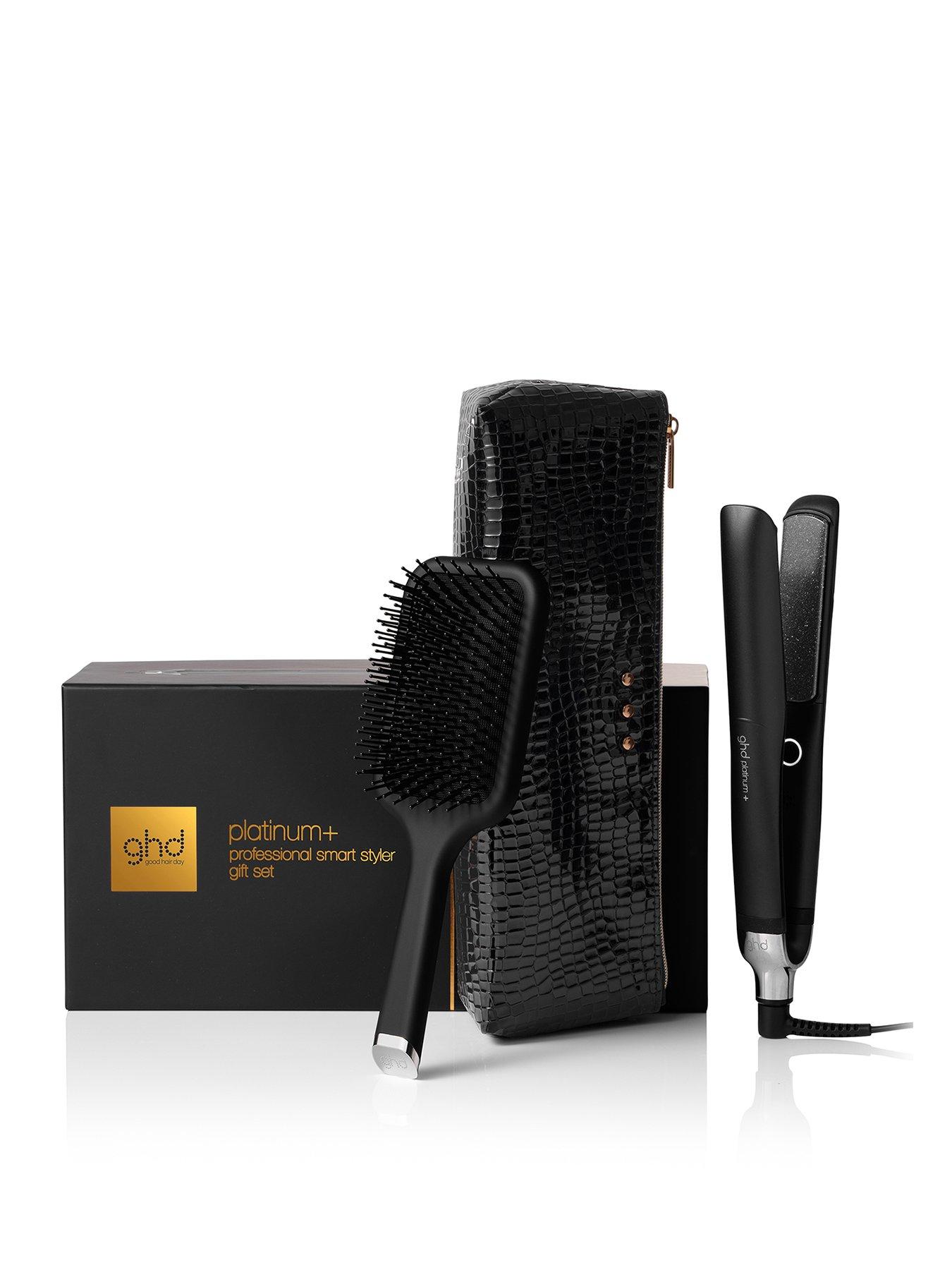 ghd Platinum+ Styler gift set with paddle brush and styler bag
