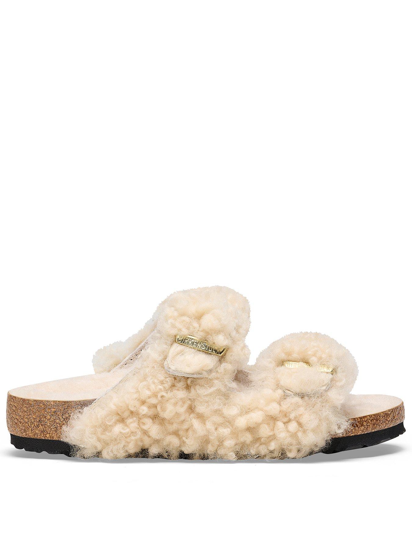 Birkenstock Arizona Kids Shearl Teddy Eggnog Latte - White