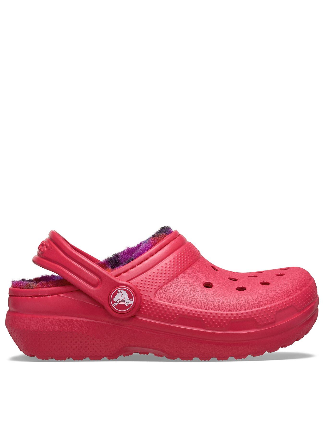 Crocs Classic Lined Bold Check Clog - Red | Very
