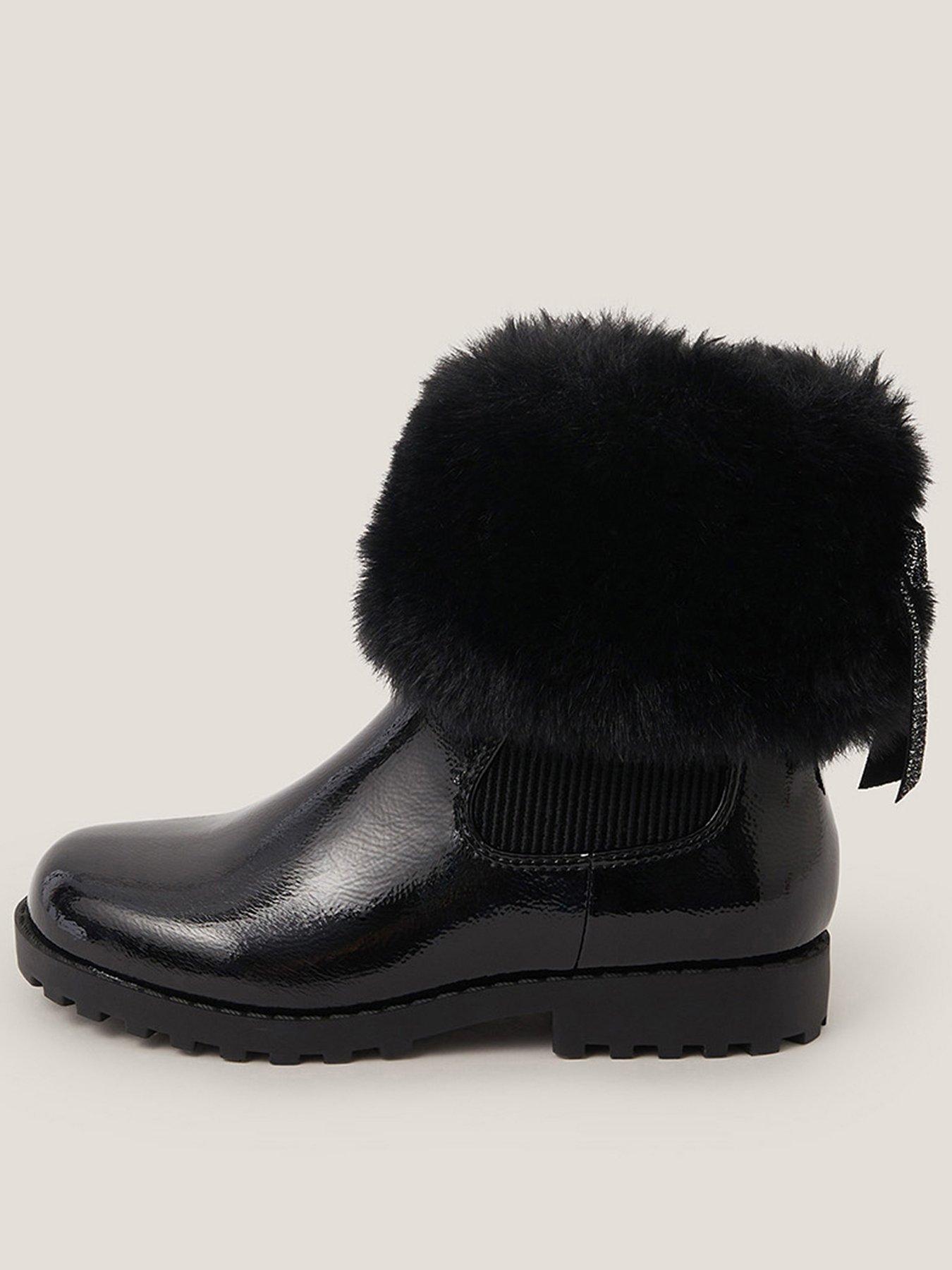Winter Boots Girls Chelsea Boots Size Monsoon Girls Faux Fur