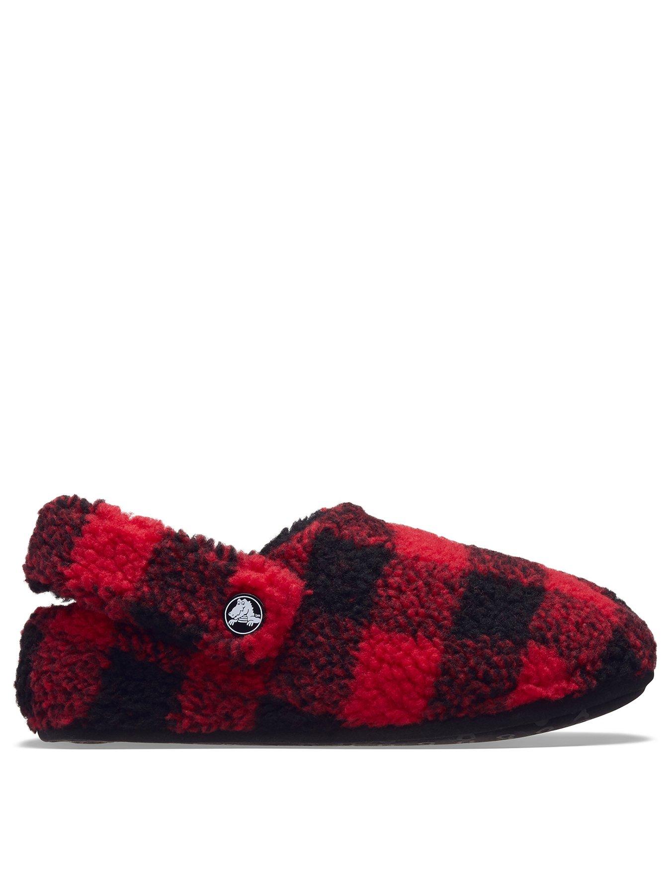 Crocs Classic Buff Check Cozzzy Slipper K - Red | Very