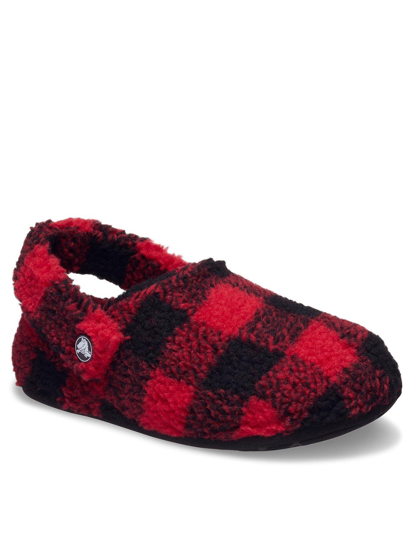 Crocs Classic Buff Check Cozzzy Slipper K - Red | Very