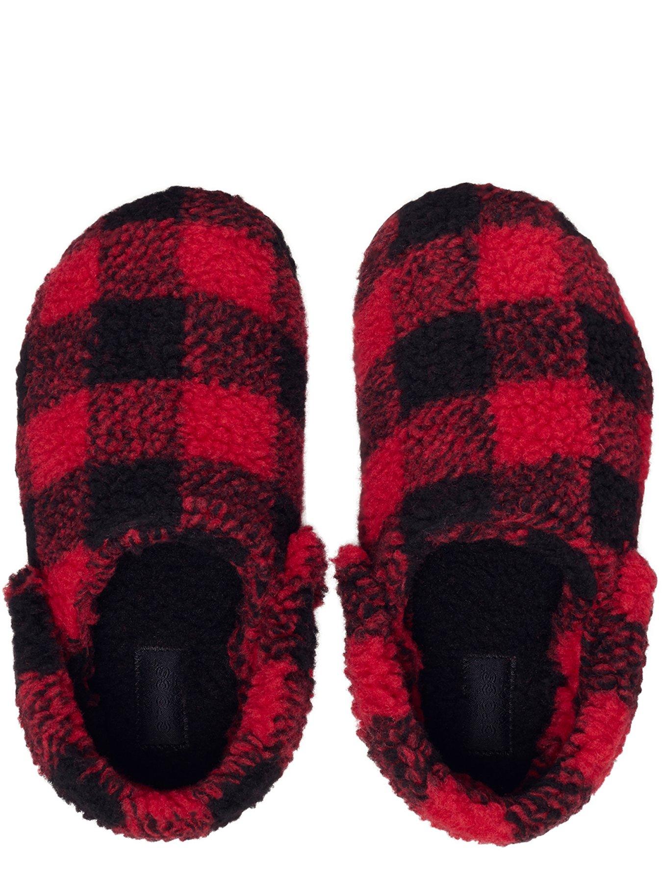 Crocs Classic Buff Check Cozzzy Slipper K - Red | Very