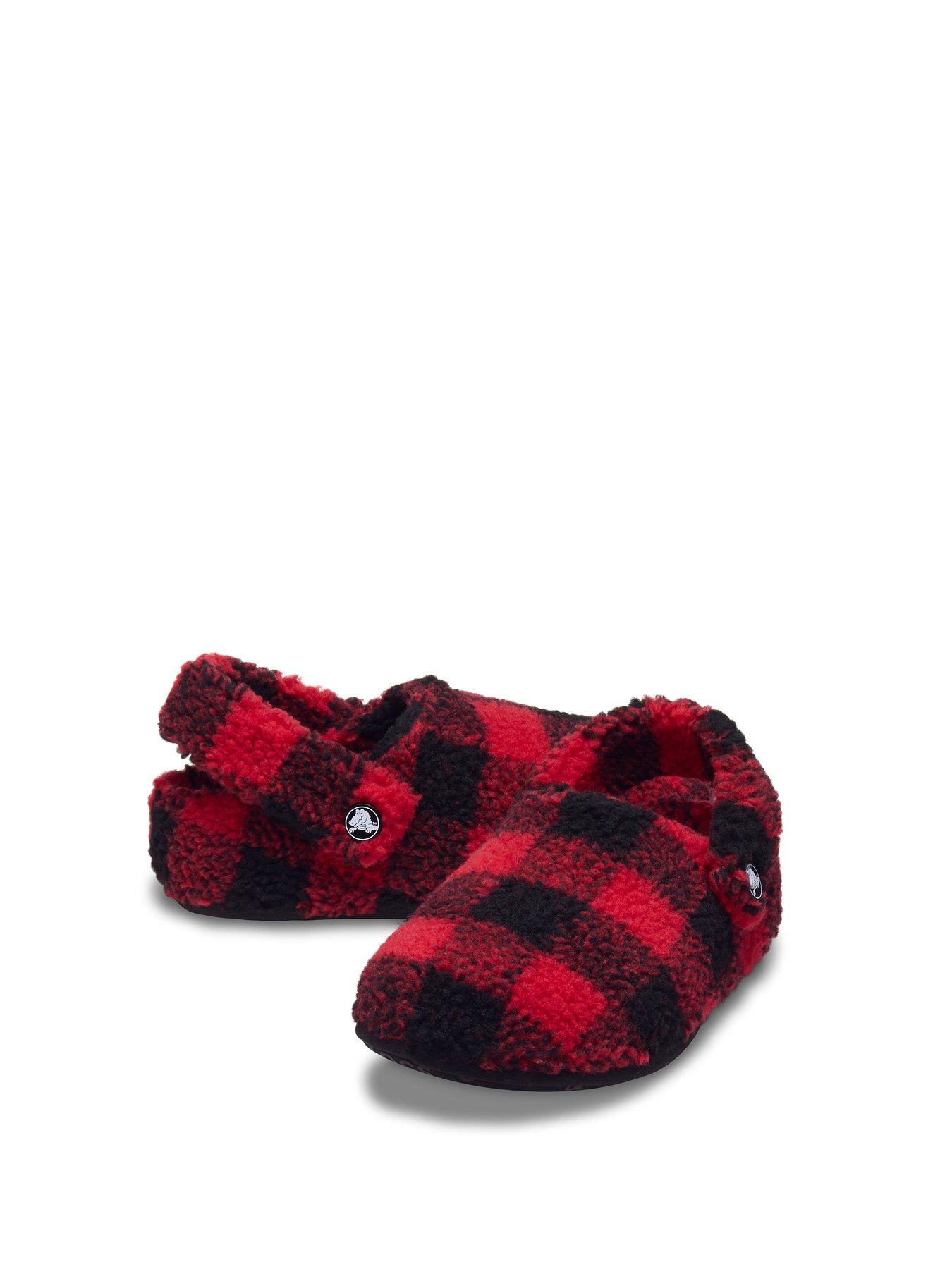 Crocs Classic Buff Check Cozzzy Slipper K - Red | Very