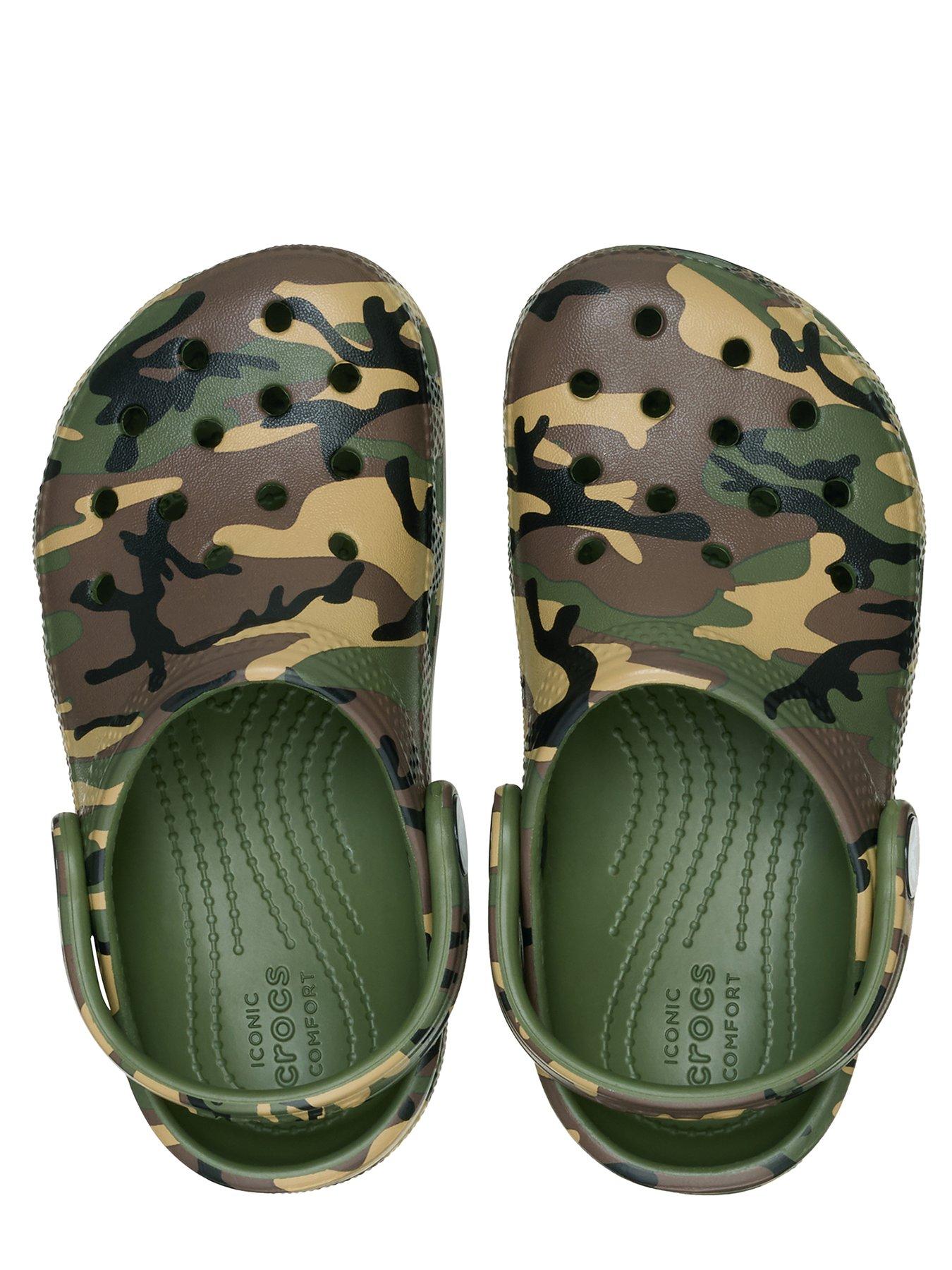 Image 4 of 6 of Crocs Toddler Classic Camouflage Clog - Green