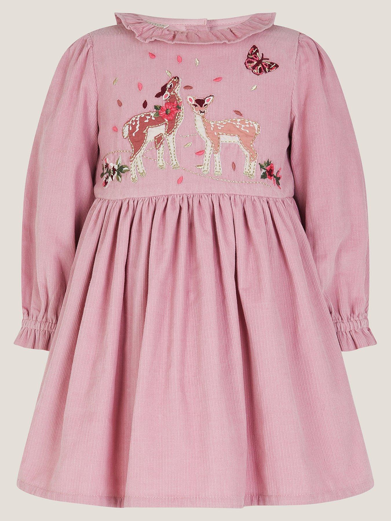 undefined Baby Girls Felicity Cord Applique Dress - Pink