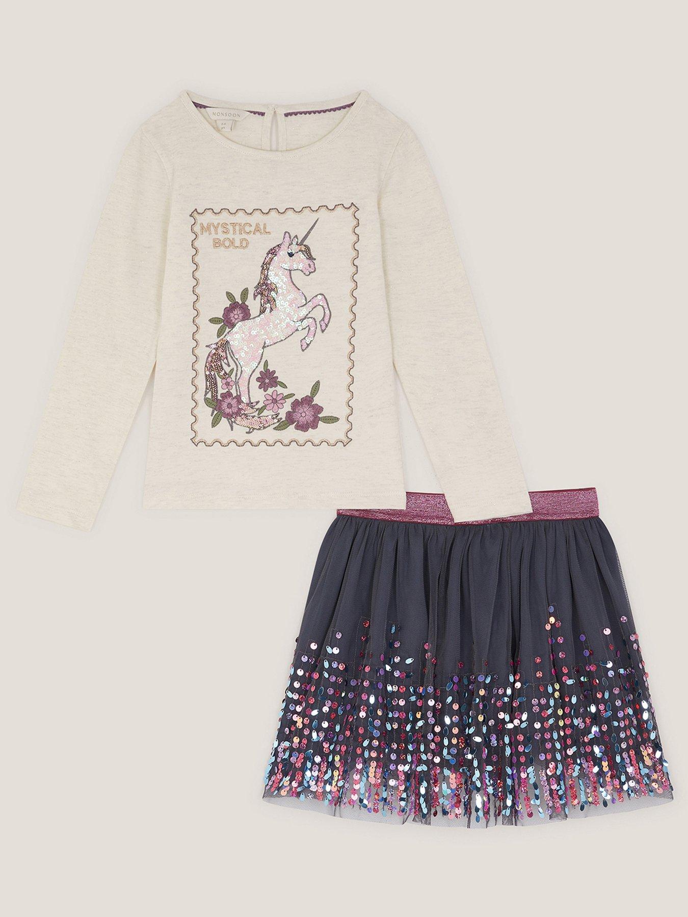 undefined Girls Cosmic Stamp Unicorn Set - Purple