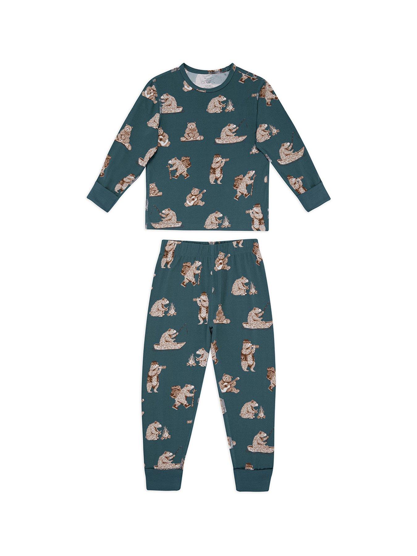 undefined Unisex Kids Adventure Bear Print Pyjamas - Blue