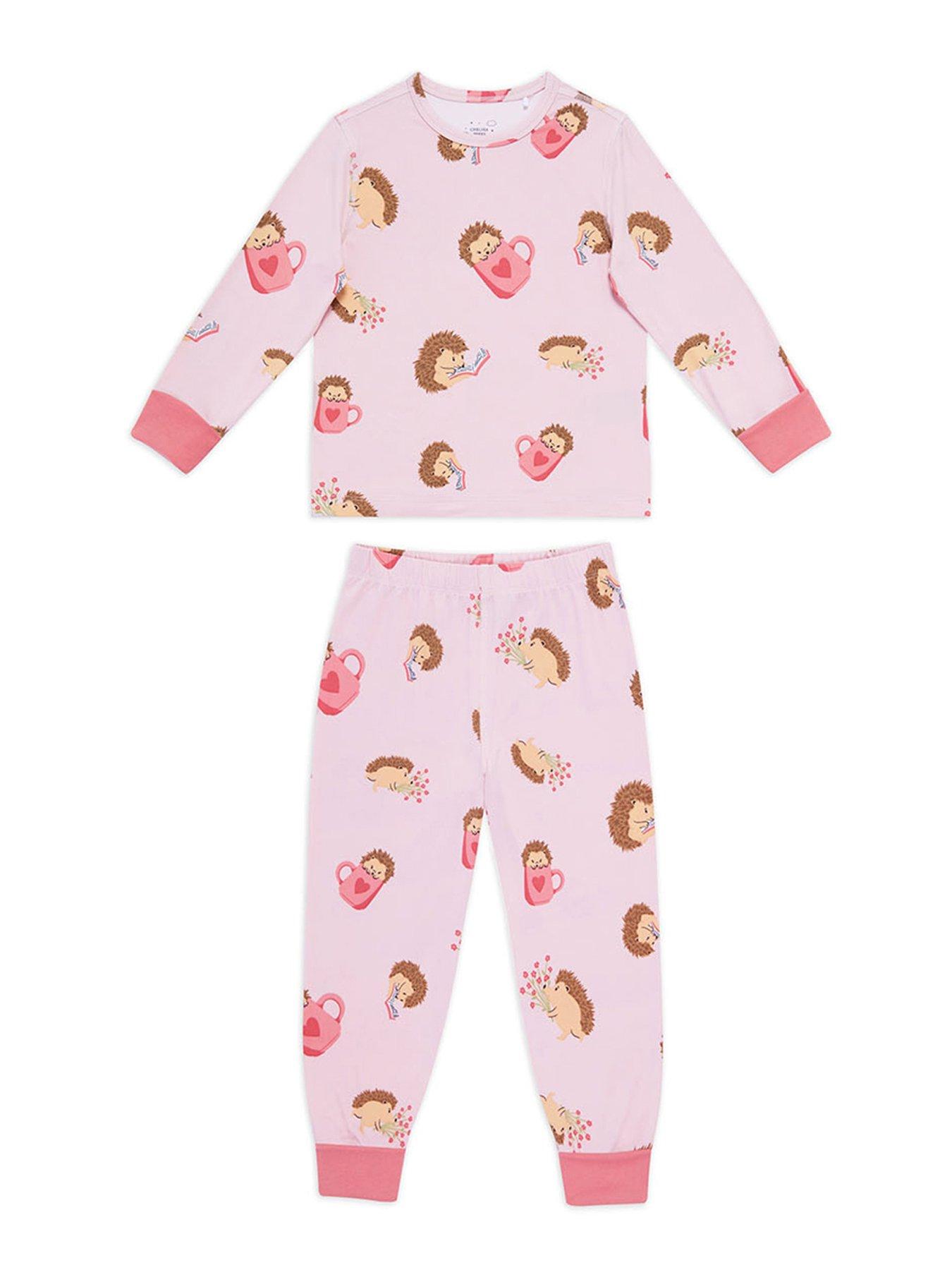 Image 4 of 6 of CHELSEA PEERS Unisex Kids 2 Pack Celestial Bunny And Hedgehog Print Pyjamas - Multi