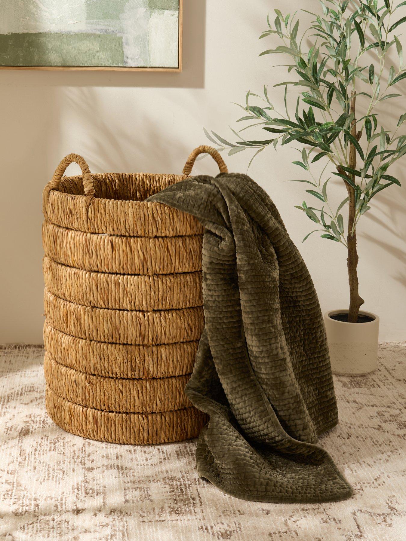 Michelle Keegan Home Mk Ribbed Woven Laundry Hamper