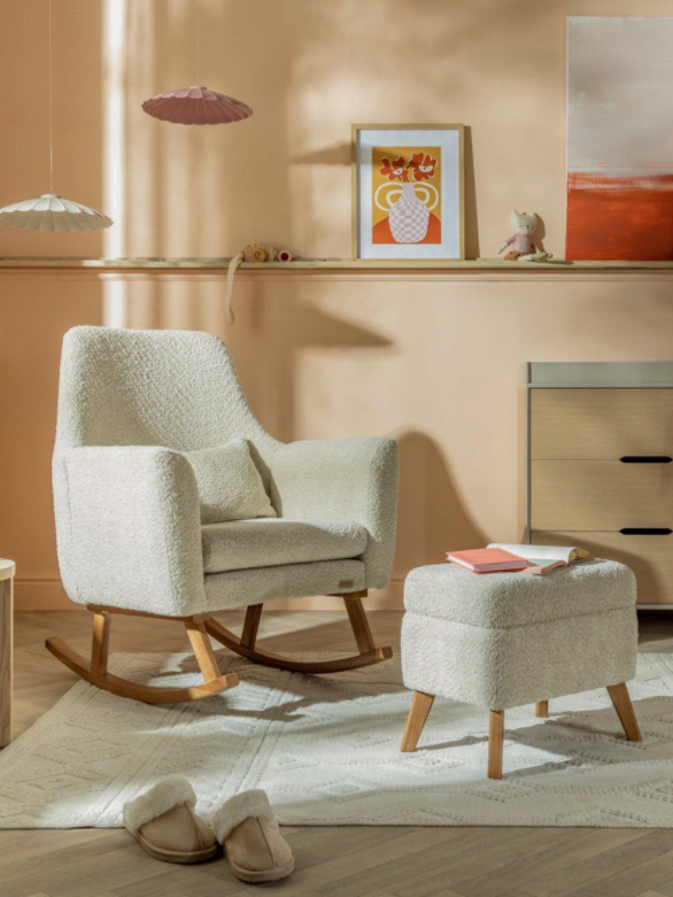 Tutti Bambini Oscar Luxe Rocking Chair & Footstool - Teddy Sage