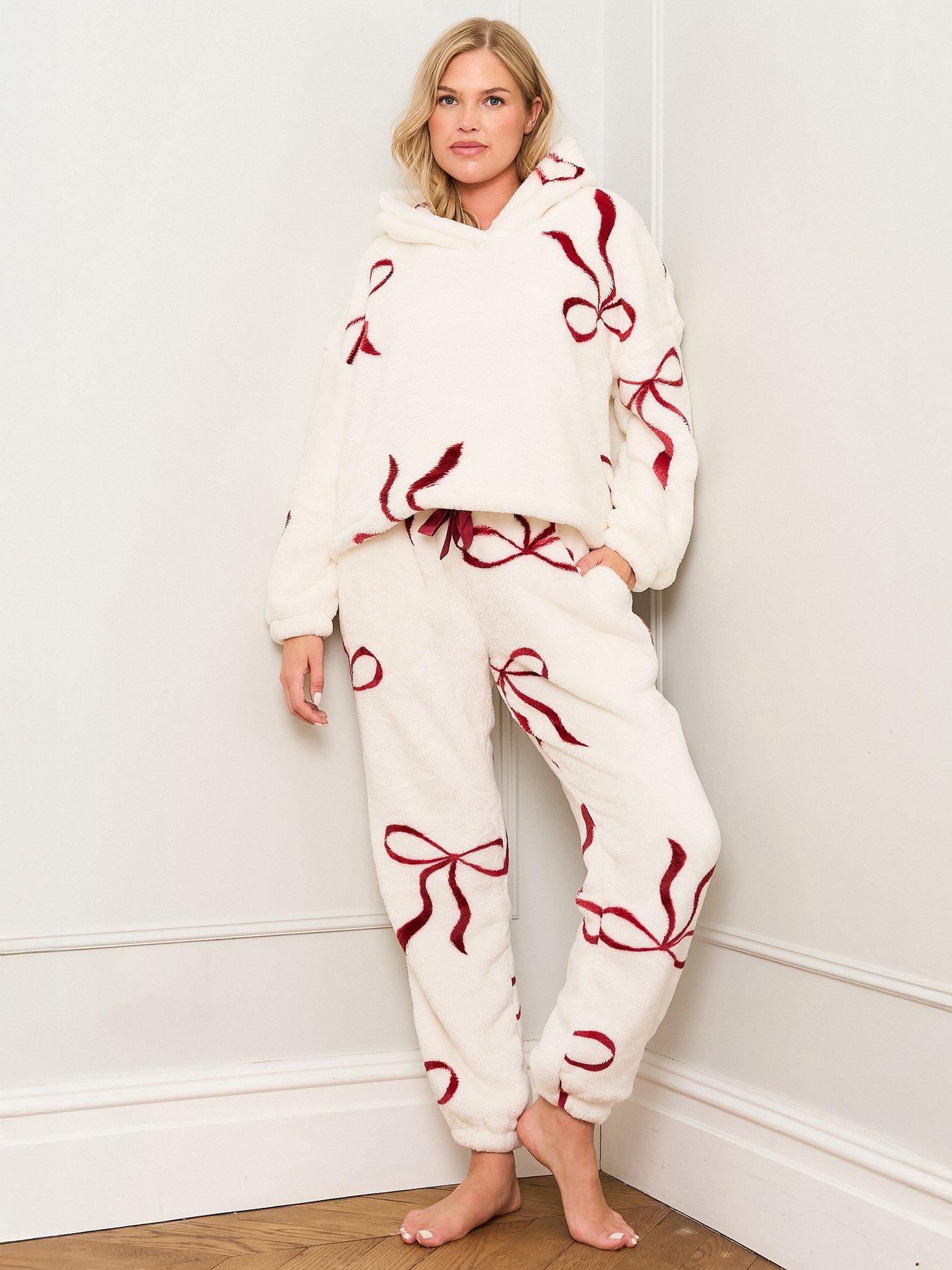 Jim Jam The Label Bow Print Twosie - Pink/cream