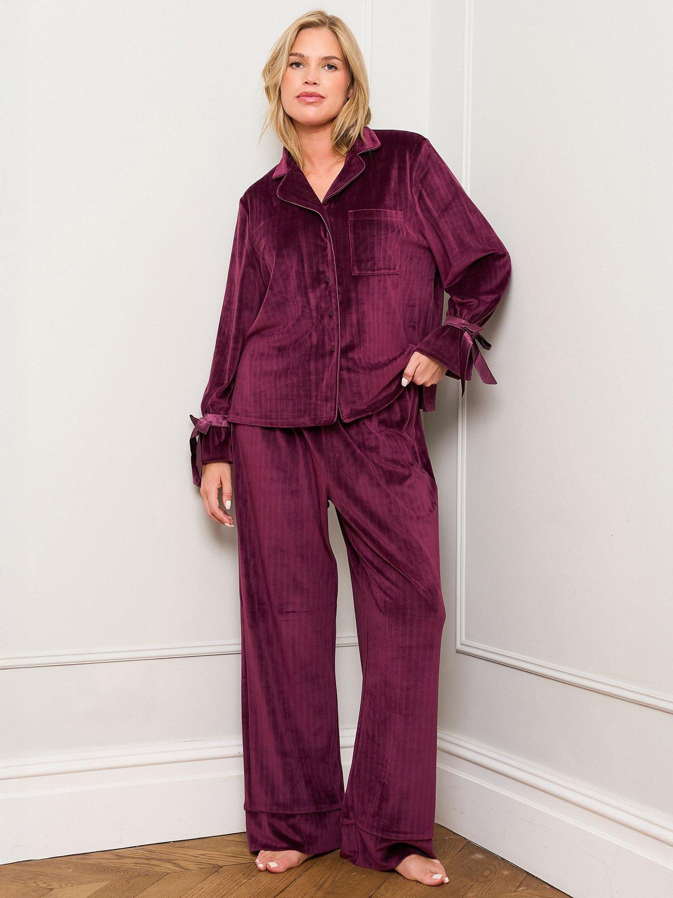 Jim Jam The Label Burgundy Revere Pyjamas - Burgundy | Very