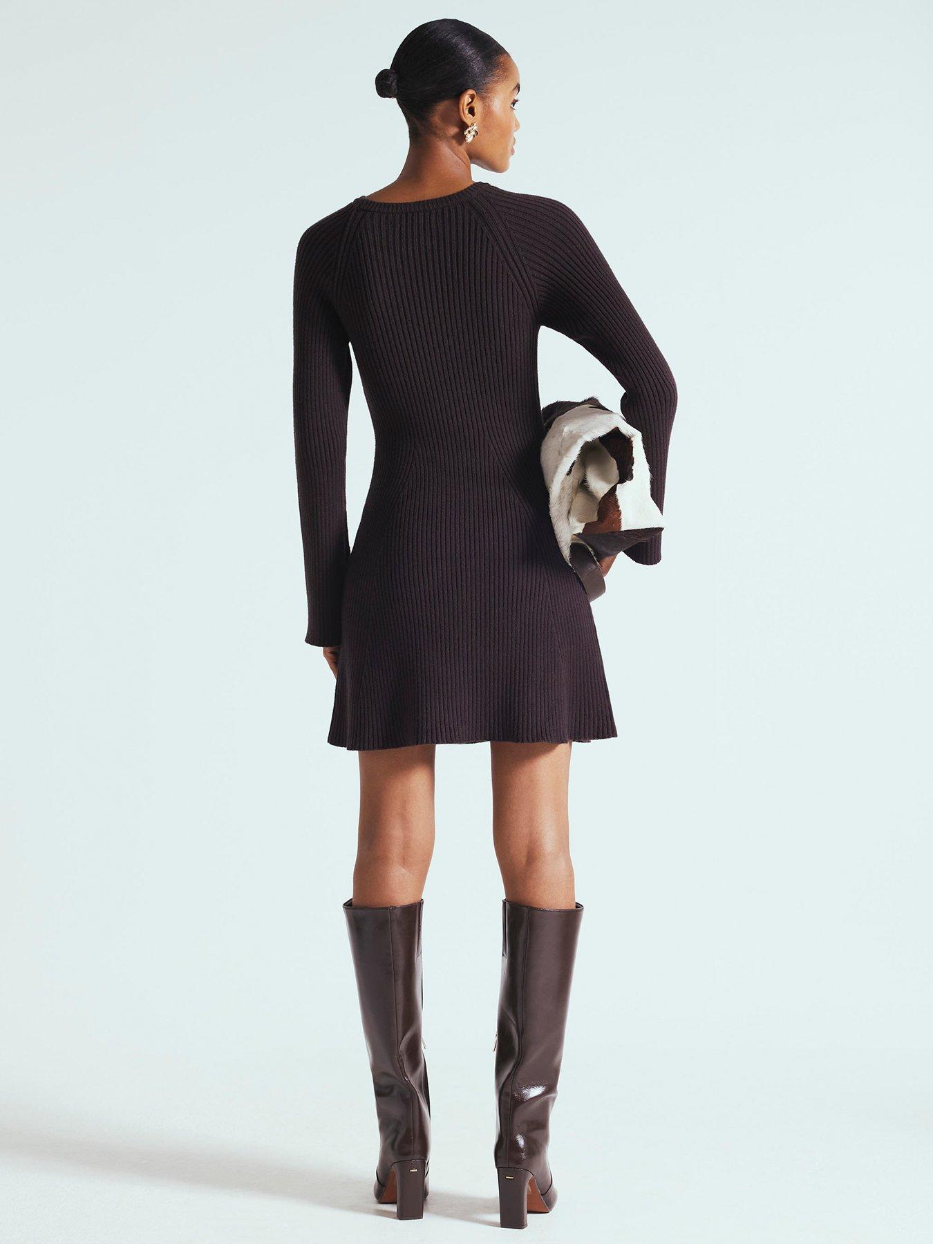 River Island Knit Mini Dress - Brown
