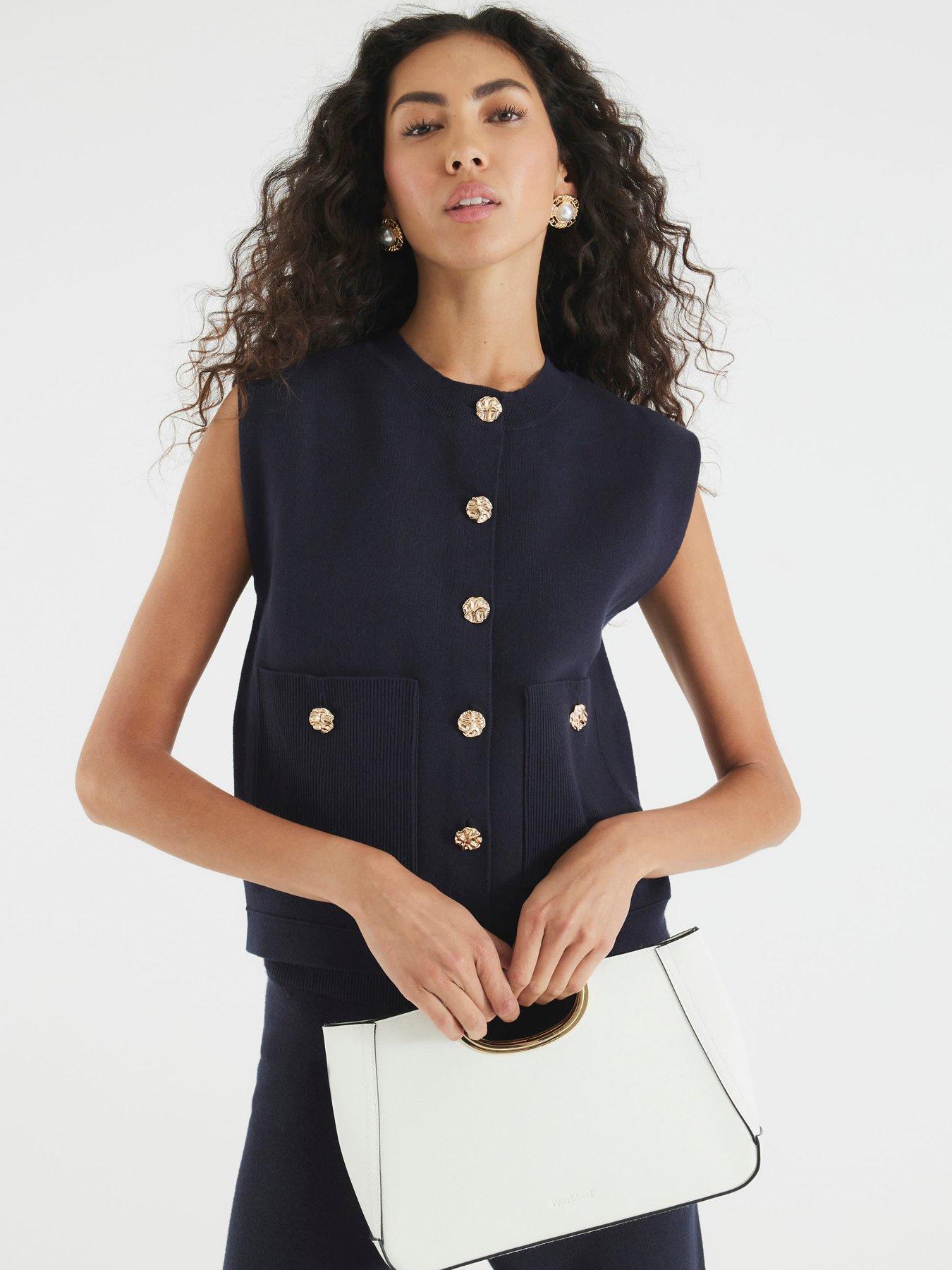 undefined Clean Waistcoat - Navy