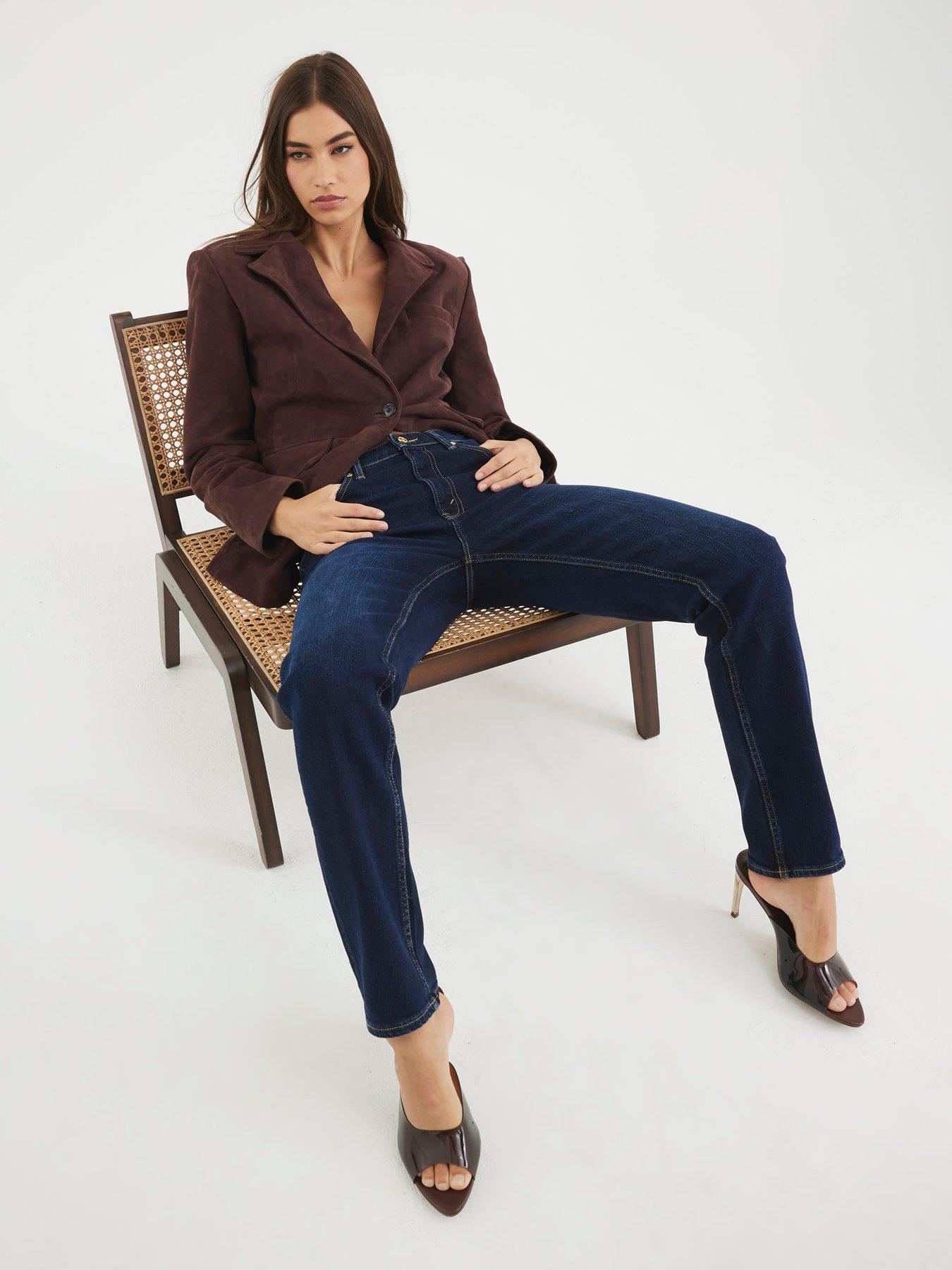 Image 3 of 4 of River Island High Rise Ankle Slim Gemini Jeans - Blue