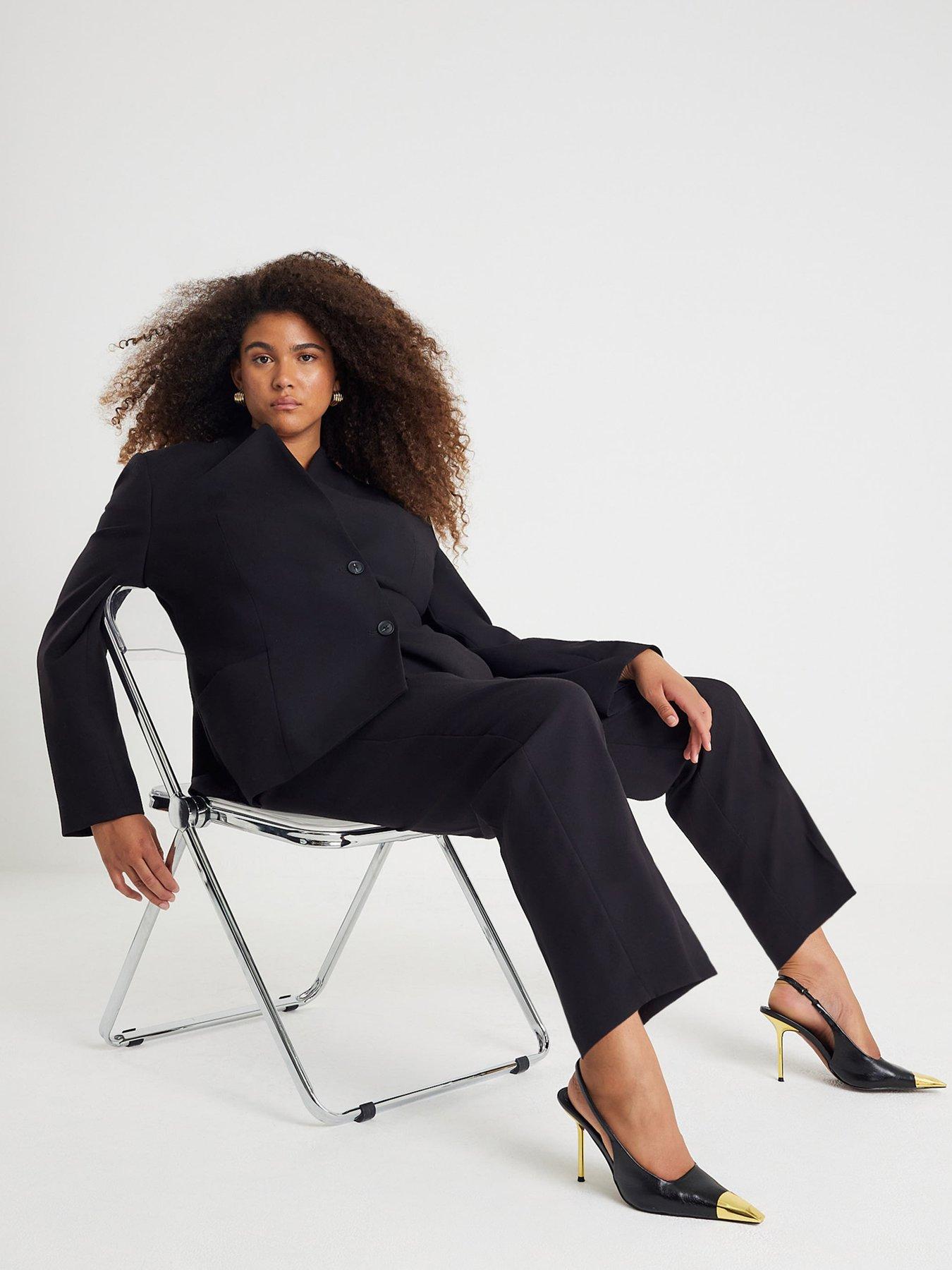 Image 4 of 6 of River Island Straight Leg Trouser - Black