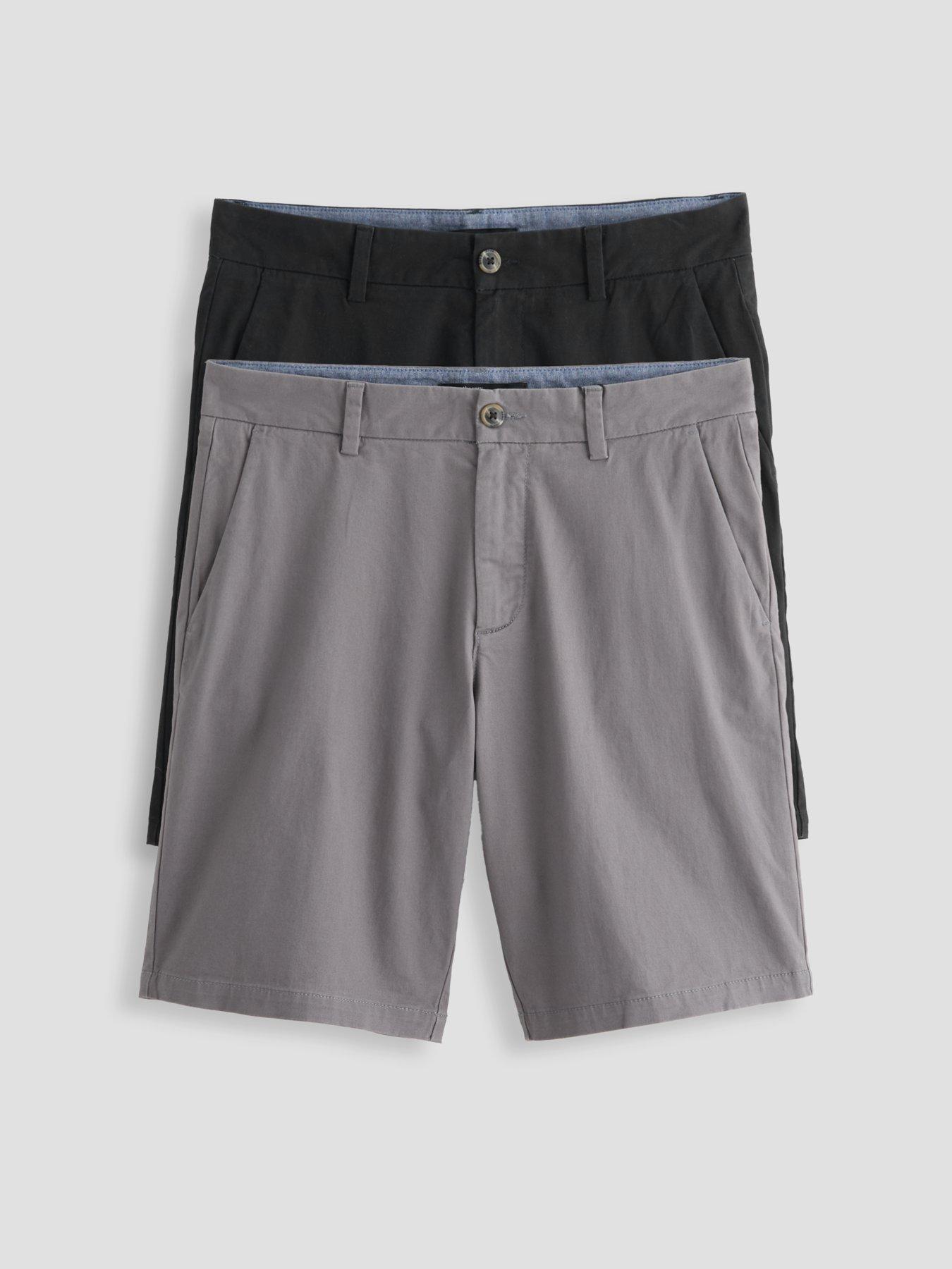 Image 1 of 7 of The Very Collection 2 Pack Cotton Rich Chino Shorts - Charcoal/Black