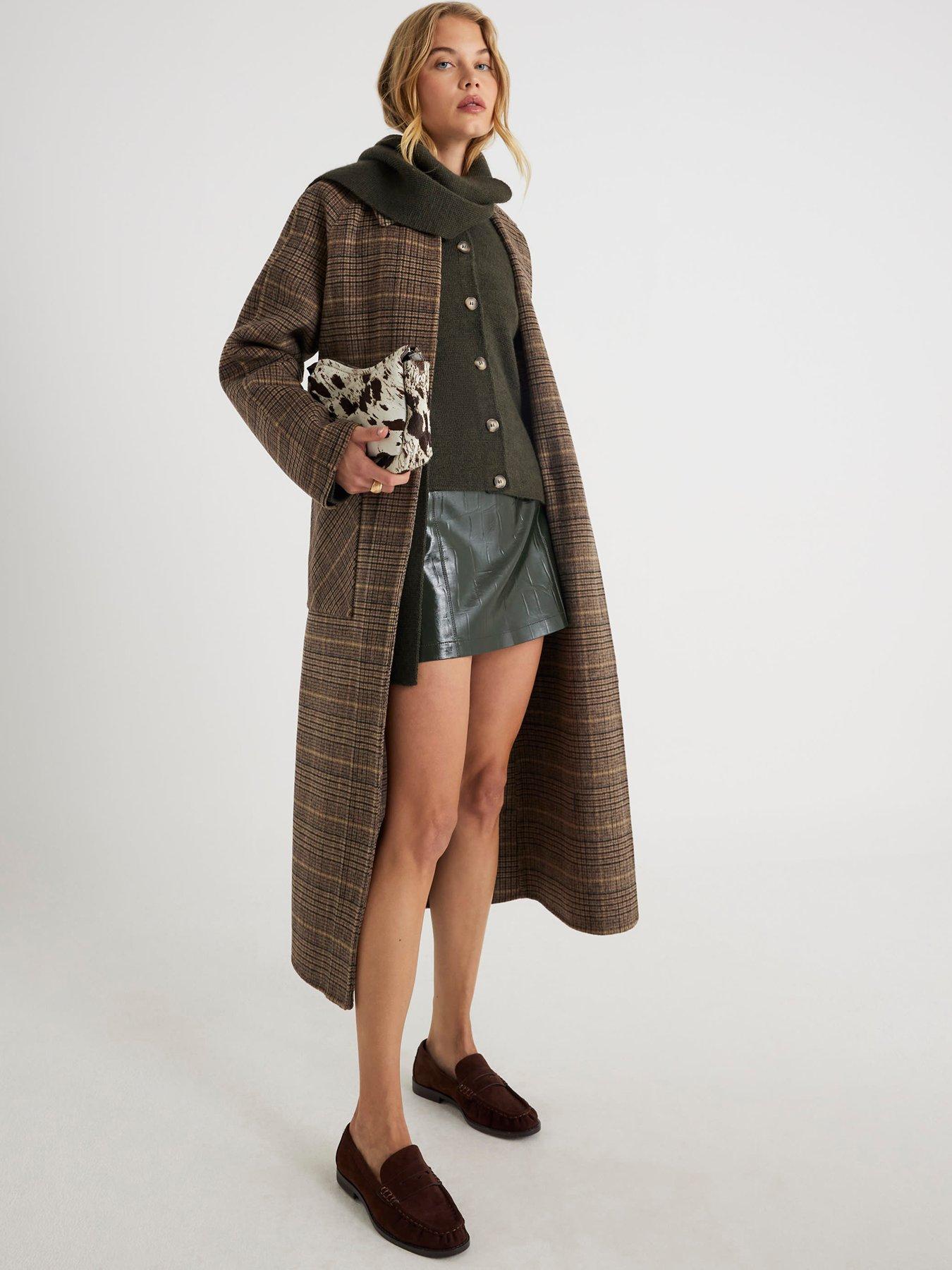 Image 3 of 4 of River Island Wrap Scarf Cardigan - Green