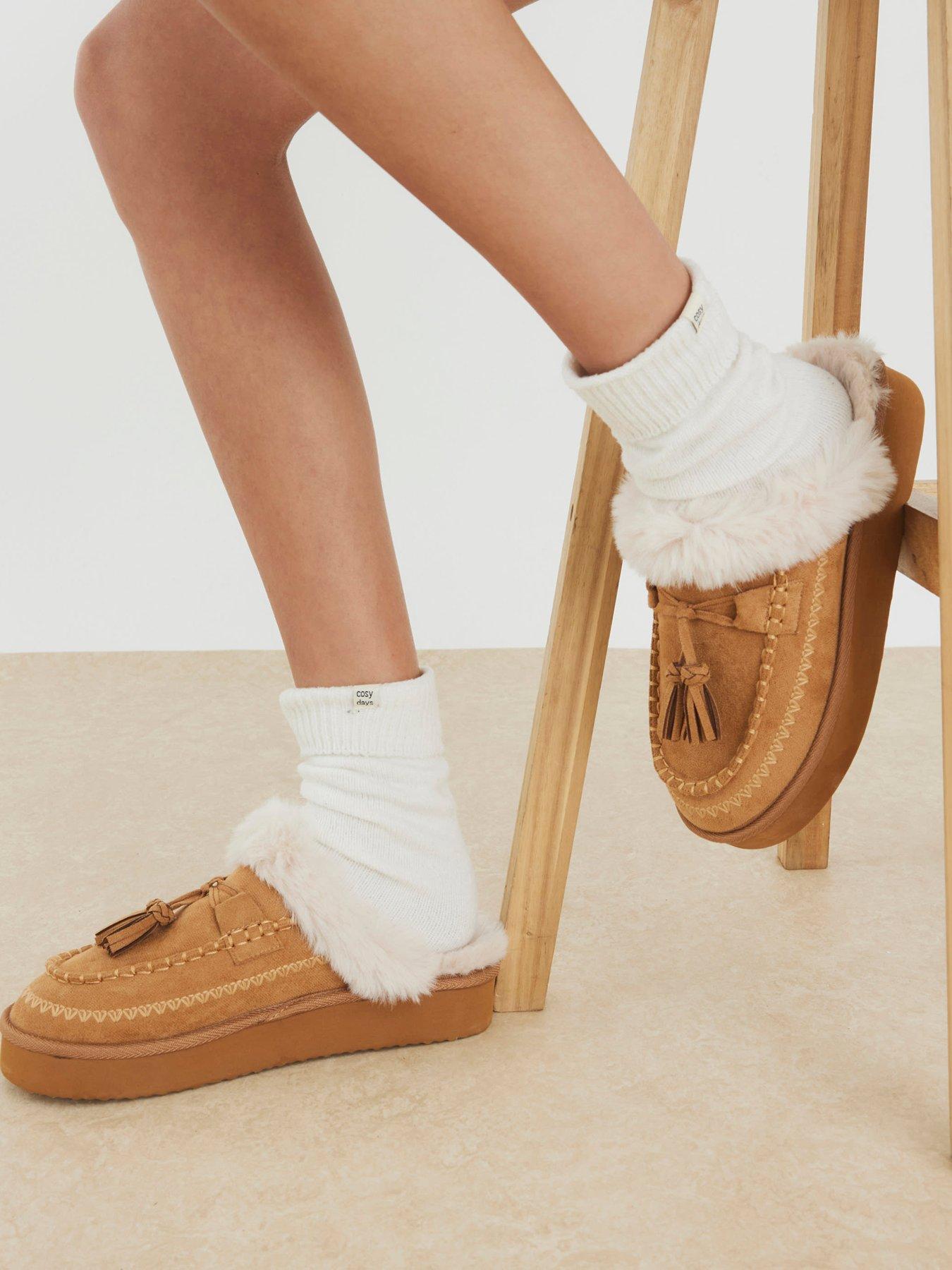 River Island Whipstitch Tassle Moc - Brown