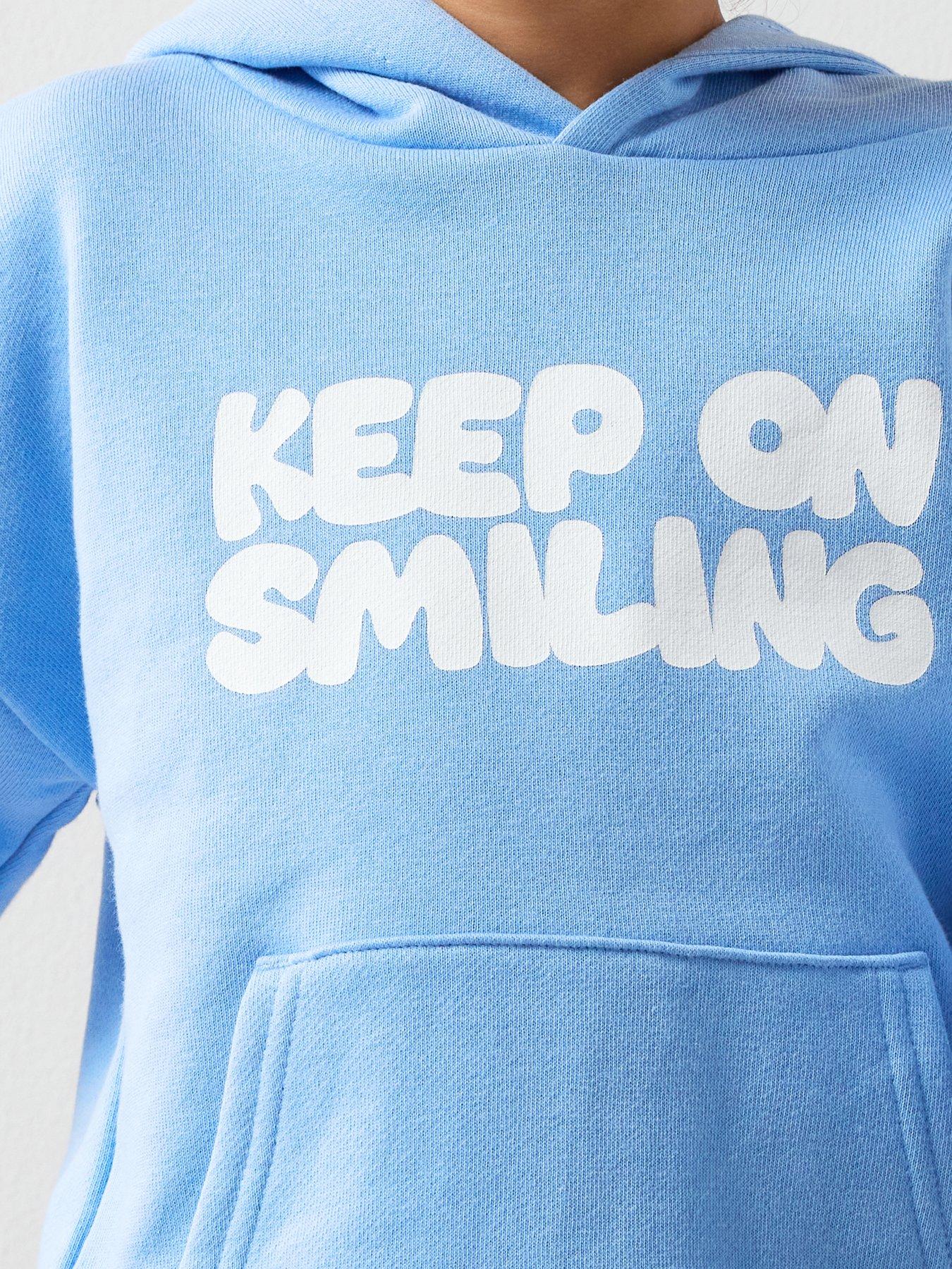 Image 4 of 6 of The Very Collection Boys Keep On Smiling Sweatshirt And Sweat Shorts Set - Blue