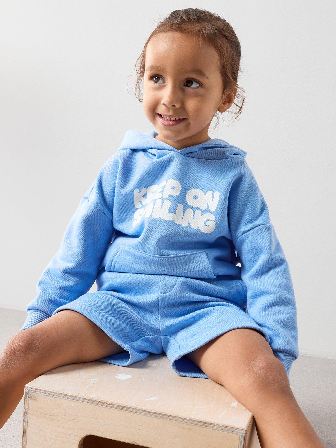 Image 5 of 6 of The Very Collection Boys Keep On Smiling Sweatshirt And Sweat Shorts Set - Blue