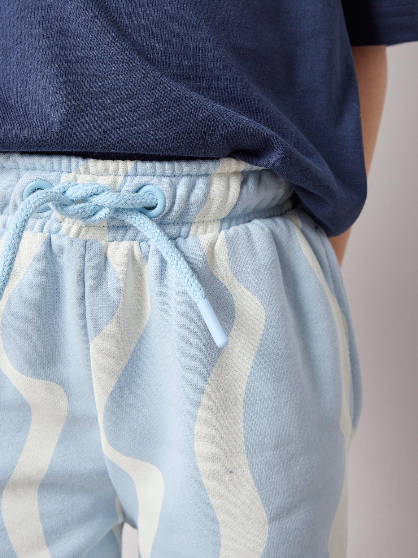Image 6 of 7 of The Very Collection Back Print T-Shirt And Wavy Joggers - Blue