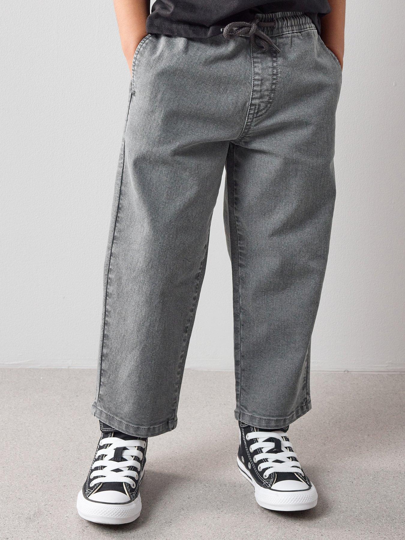 The Very Collection: Boys Stretch Straight Leg Jeans - Grey