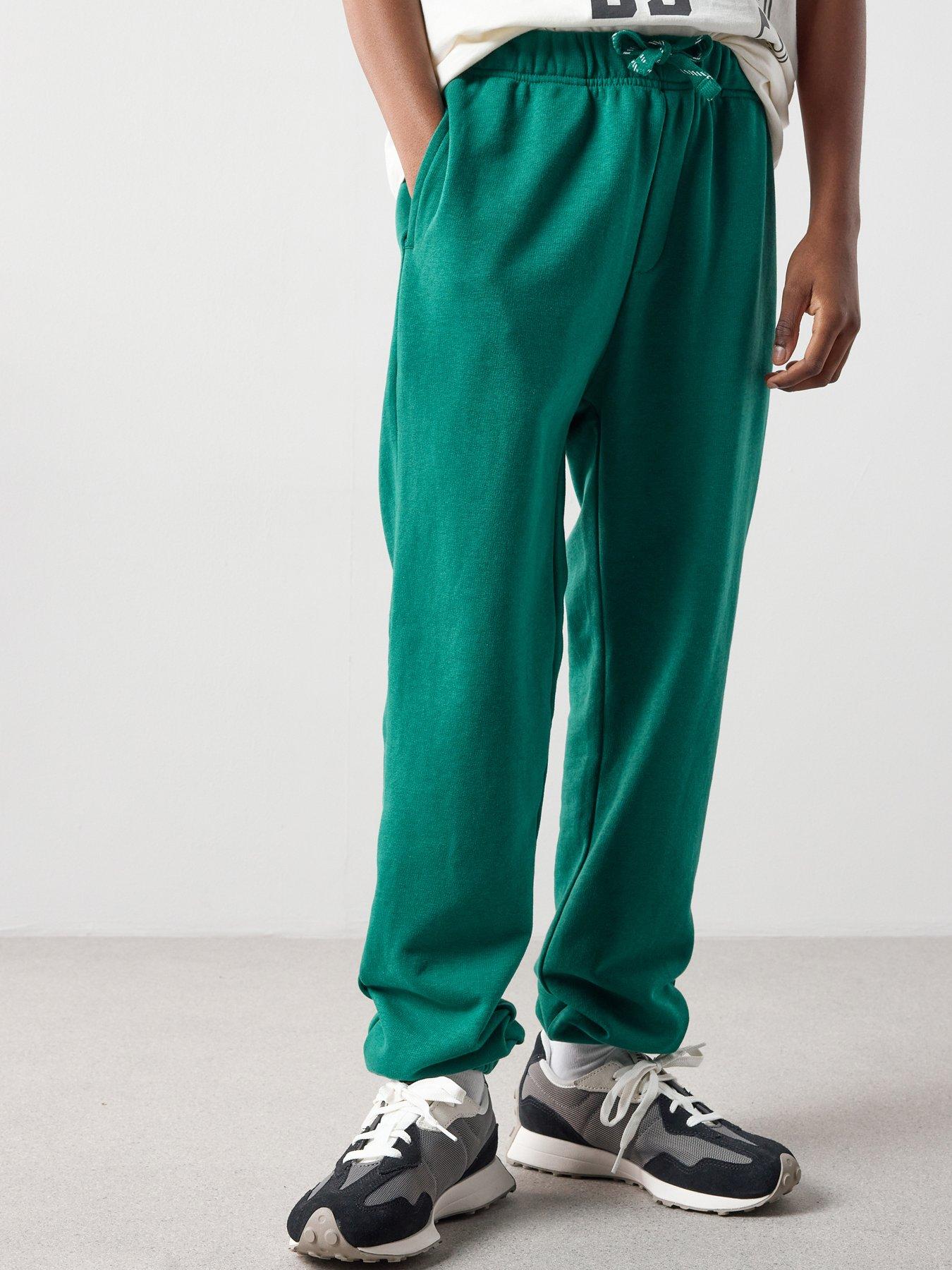 The Very Collection: Boys Cuffed Leg Sweat Joggers - Green