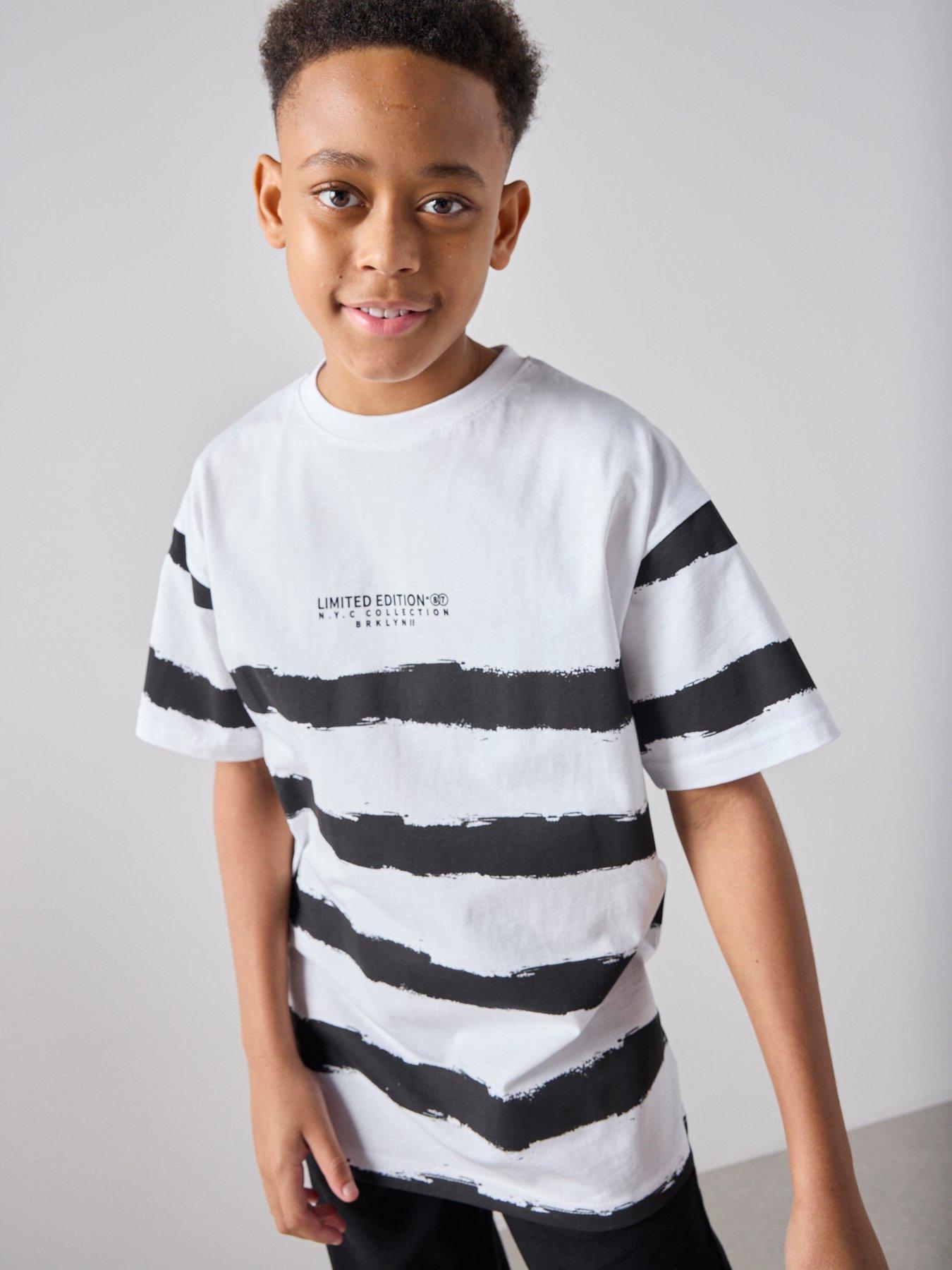 Image 1 of 6 of The Very Collection Boys Tie Dye Stripe T-Shirt - Multi