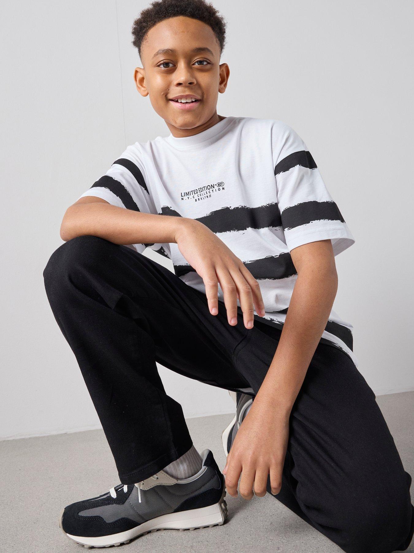 Image 4 of 6 of The Very Collection Boys Tie Dye Stripe T-Shirt - Multi
