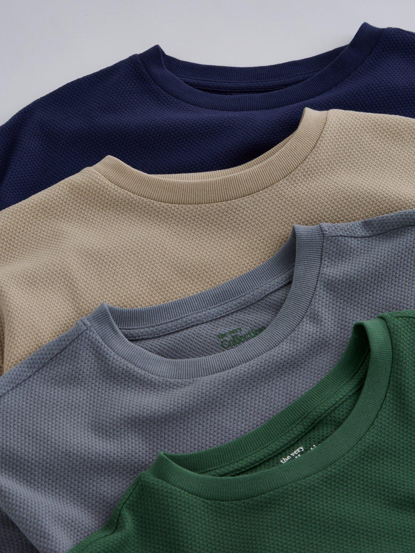 Image 4 of 5 of The Very Collection Boys 4 Pack Plain T-shirts - Multi