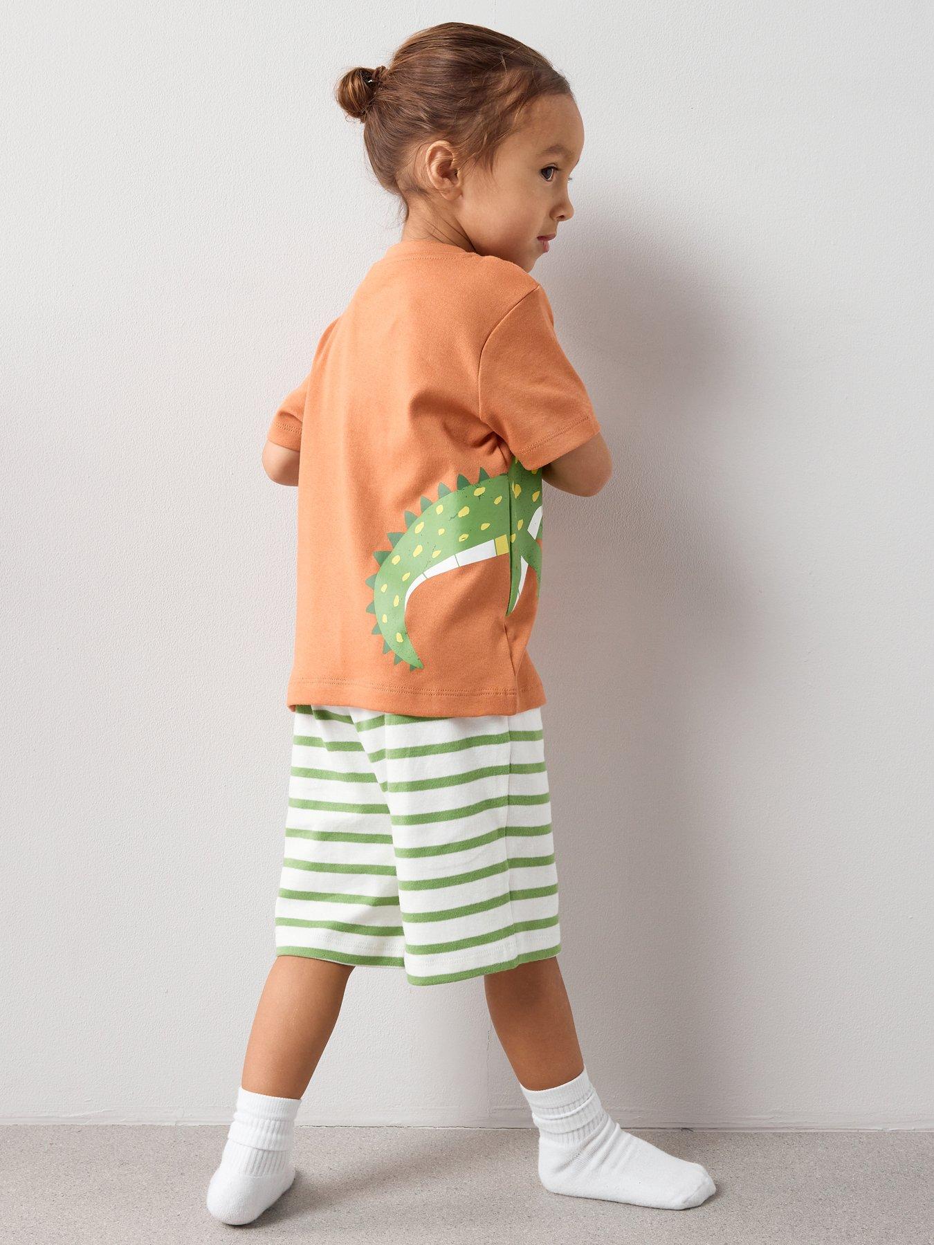 Image 2 of 6 of The Very Collection Boys Crocodile Shortie Pyjamas Set - Orange